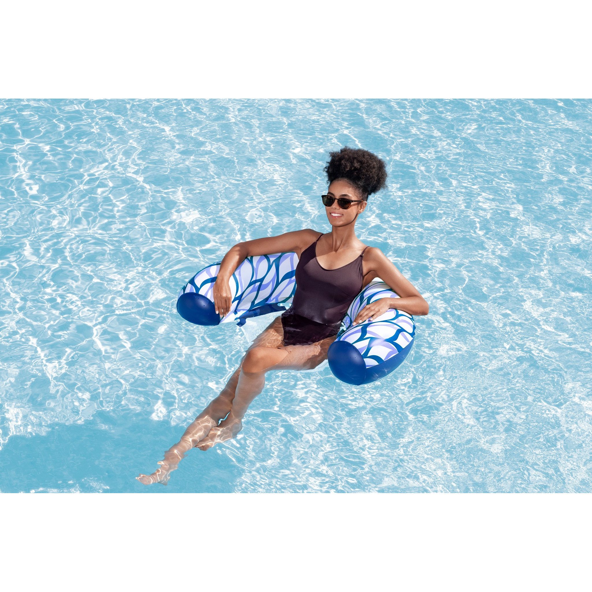 Bestway Schwimmsessel Poolsitz Summer Sway 192x67,5cm, mit 2 Luftkammern