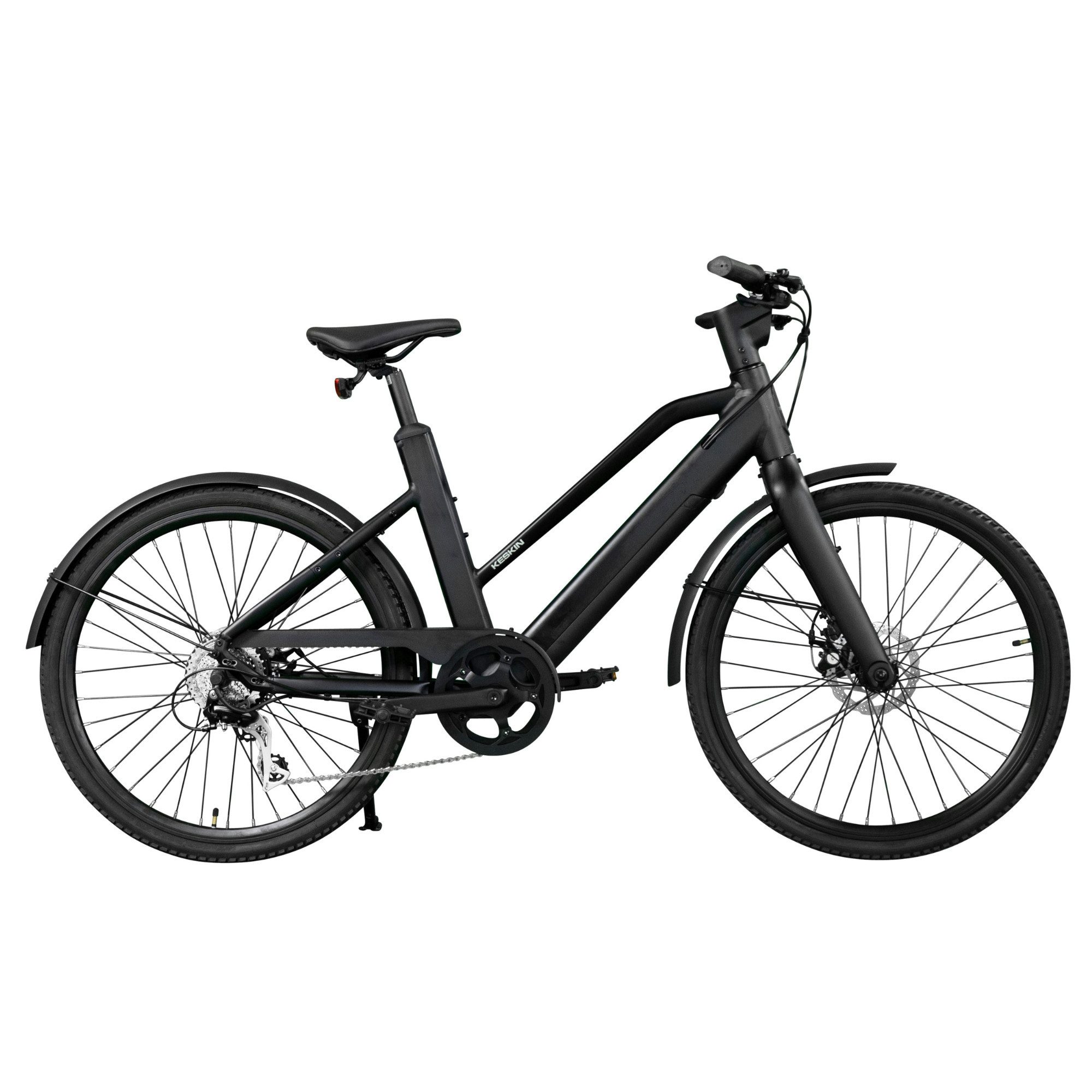 Keskin eBike E-Bike Cityrad cBike1V 26 Zoll E-Bike Pedelec mit Mobile-App-Unterstützung, 8 Gang Shimano Shimano Schaltwerk, Kettenschaltung, Heckmotor, 432 Wh, (Packung, Schlüssel, Werkzeug, Beleuchtung, Akku-Ladegerät), mit Drehmomentsensor, integriertes