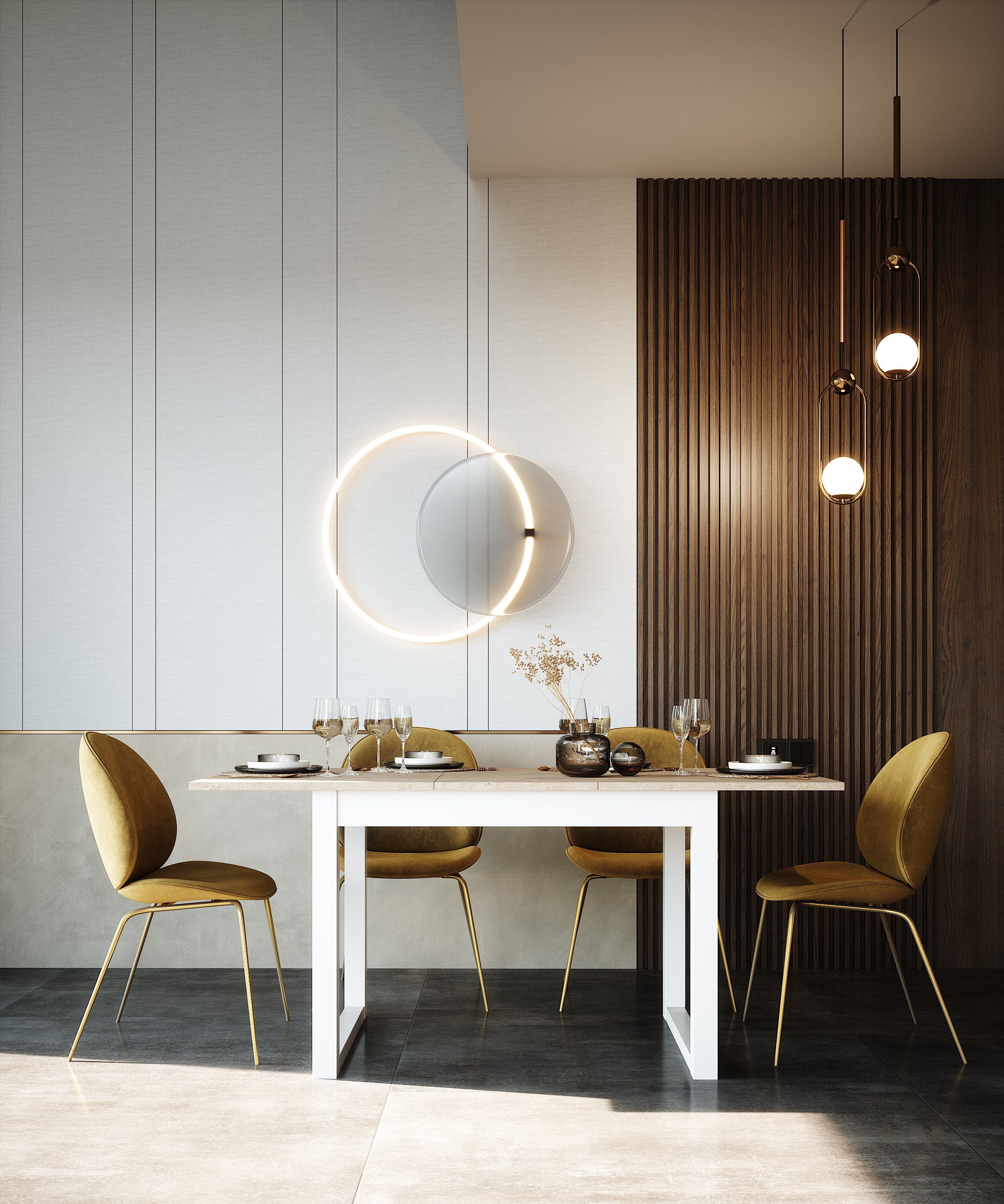 Newroom Esstisch Vincent, ausziehbar 120-160 cm in Weiß Sandstein Modern La günstig online kaufen