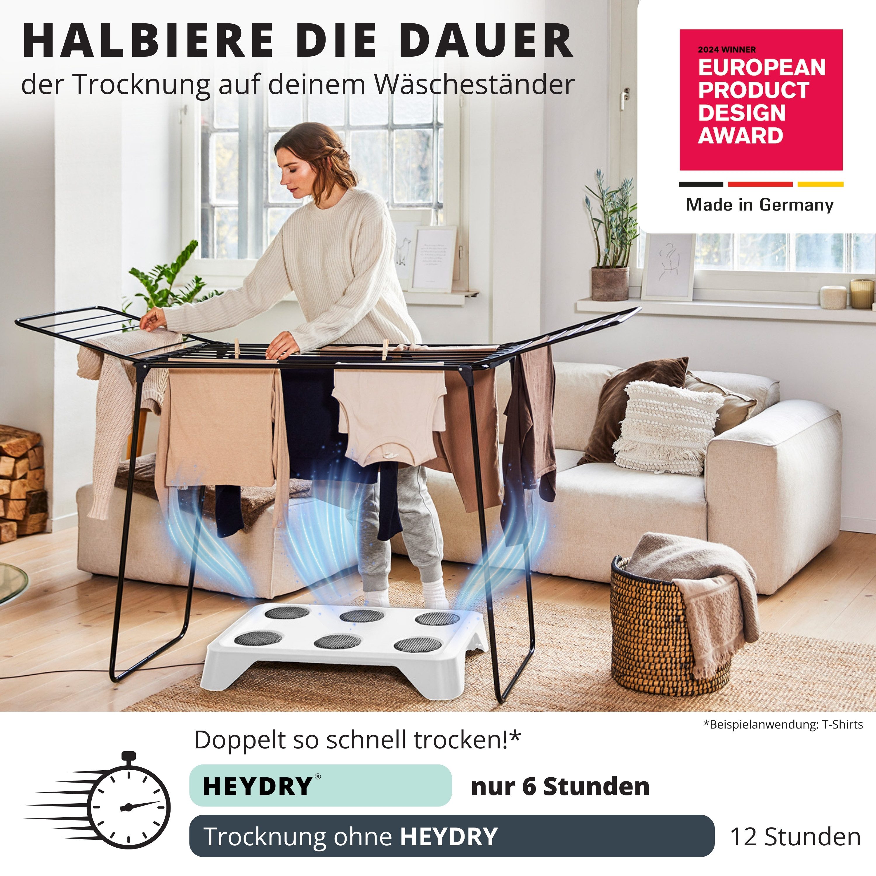 HEYDRY Elektrischer Wäschetrockner HEYDRY Lüfter für Wäscheständer, schnell günstig online kaufen