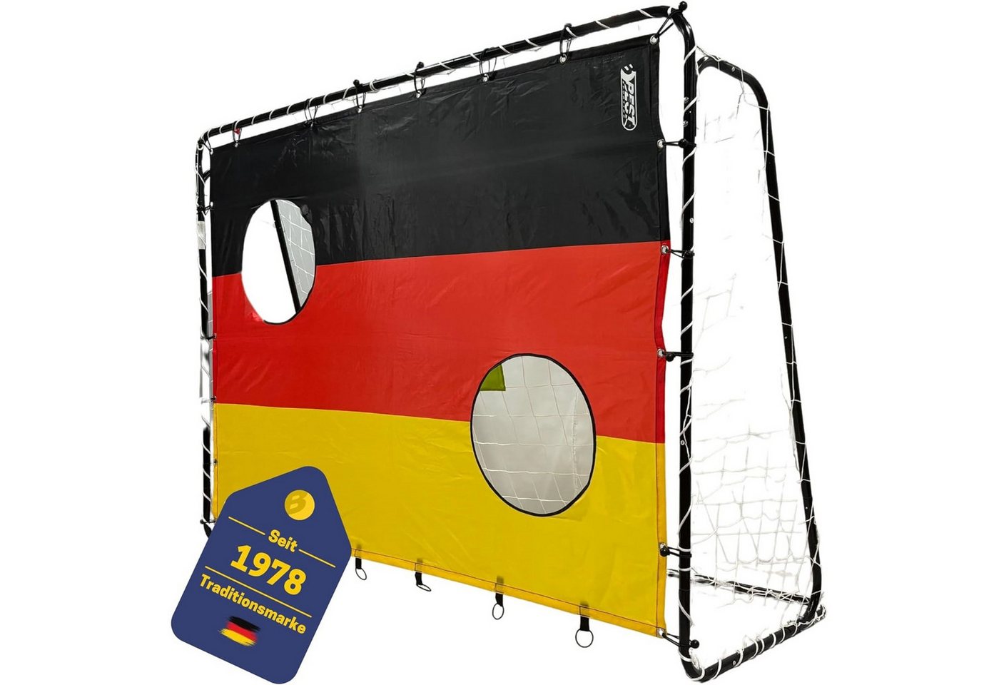 Best Sporting Fußballtor 11067 Torwand "Deutschland" mit 2 Schusslöchern 193 x