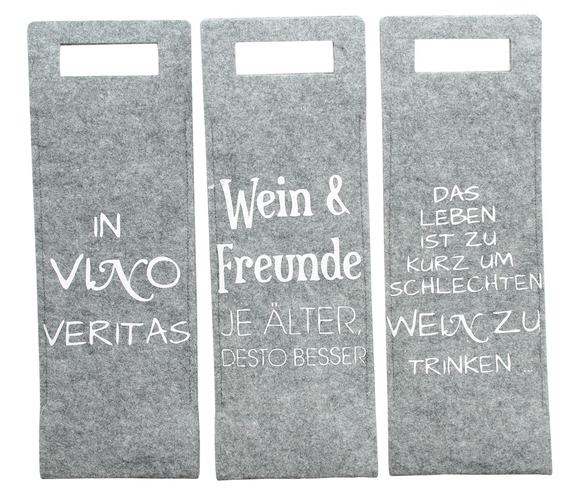 Frank Flechtwaren Aufbewahrungskorb, Geschenktasche Wein 3er Set