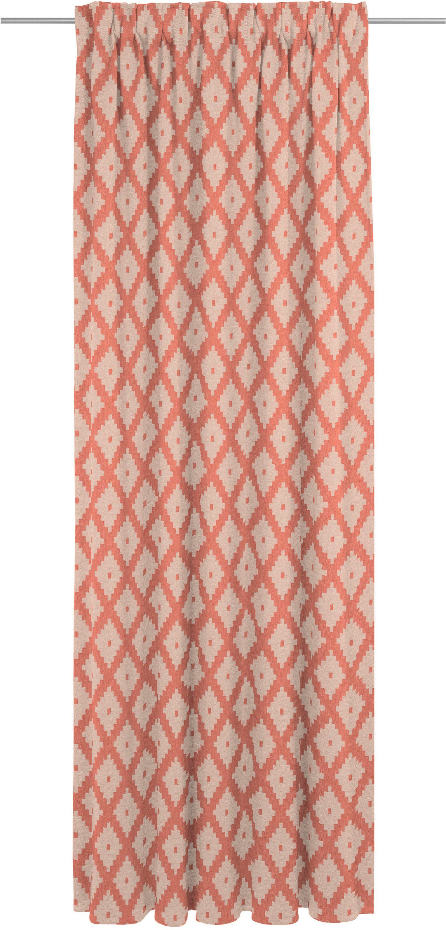 aus nachhaltig blickdicht, Maroccan Vorhang (1 Multifunktionsband orange light, Adam, Shiraz Bio-Baumwolle Jacquard, St),