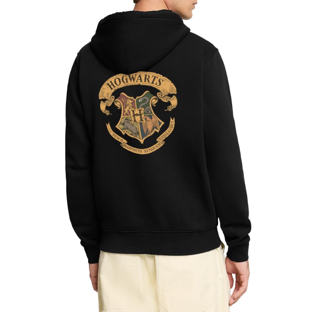 Spreadshirt Sweatjacke Harry Potter Hogwarts Wappen Kapuzenjacke Herren (1-tlg)