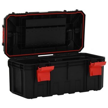 vidaXL Werkzeugbox Werkzeugkoffer Schwarz und Rot 55x28x26,5 cm (1 St)