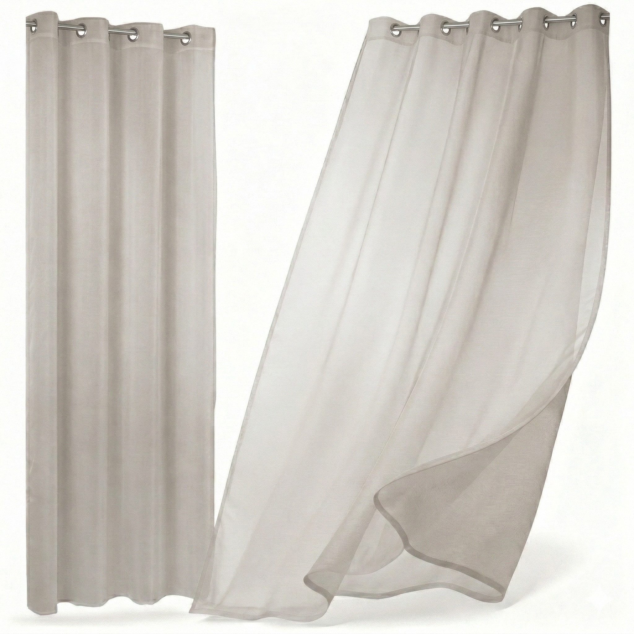 Beautex Gardine transparent Dolly, wählbar mit Kräusel- und Ösen- Aufhängung (2 St), Ösen, transparent