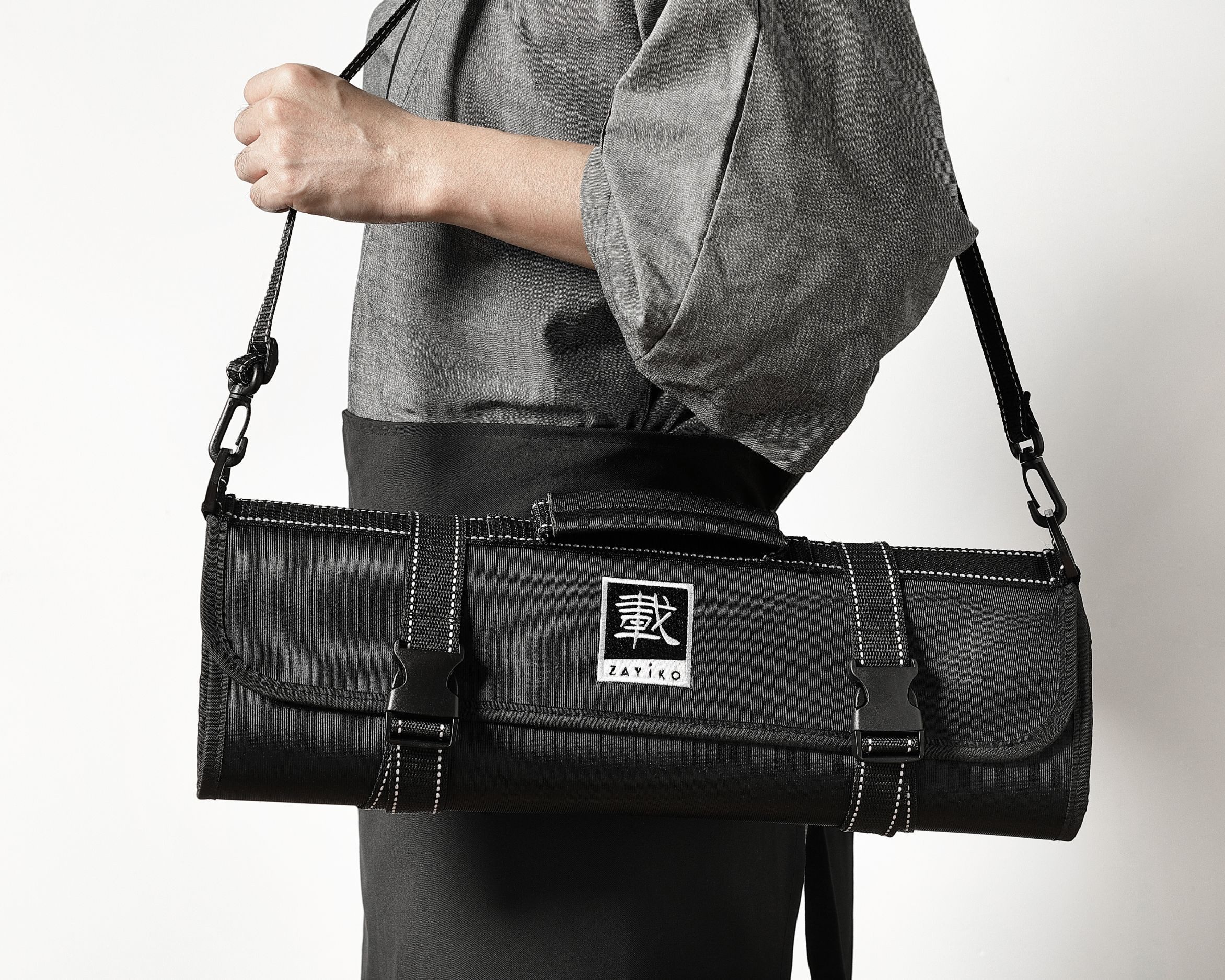 ZAYIKO Messertasche Messertasche Kochmesserrolle 13 Fächer - bis zu 12 Messer + 1 Schere