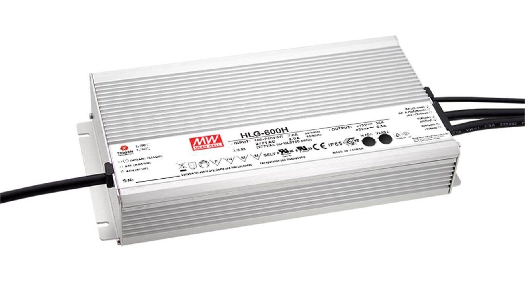 "HLG-600H-24A" 24V, Metall, Einbau, 600W, IP65, L280xH48,5xB140cm LED Trafo