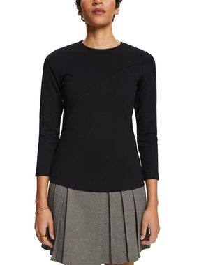 Esprit Langarmshirt Langärmliges Punto-Top (1-tlg)