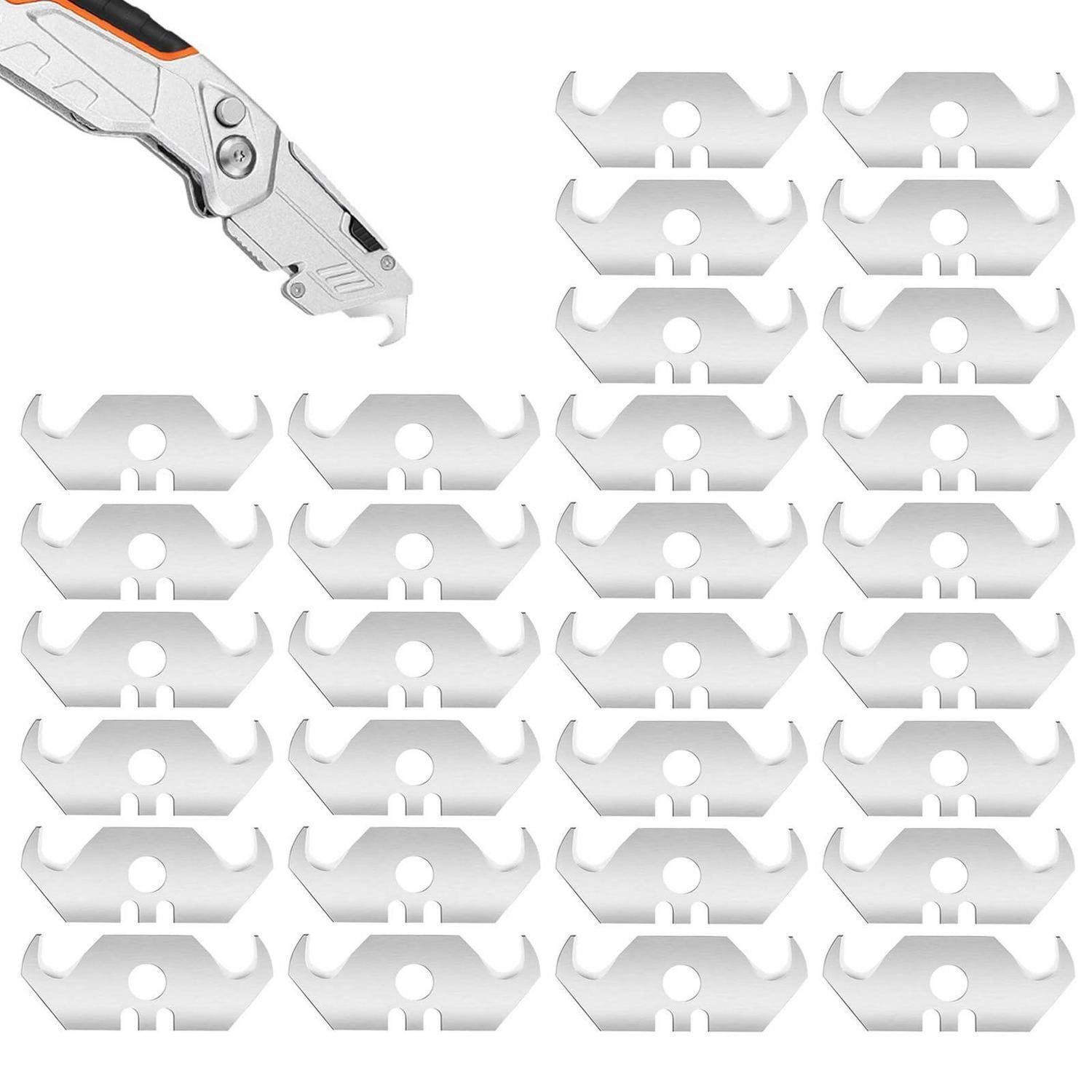 LuxusKollektion Hakenklinge Trapezhakenklingen 30er Pack 48x19mm Kohlenstoffstahl