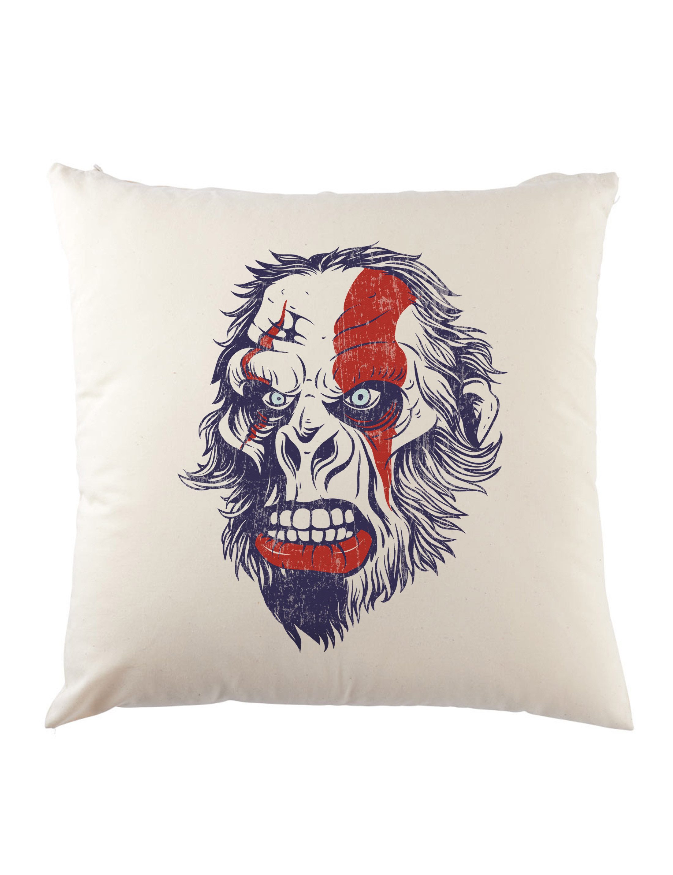 Urban Backwoods Dekokissen Ape Warrior Face Dekokissen Planet Warpaint Der Of Apes Affen Tattoo, Face Art Kriegsbemalung Artist