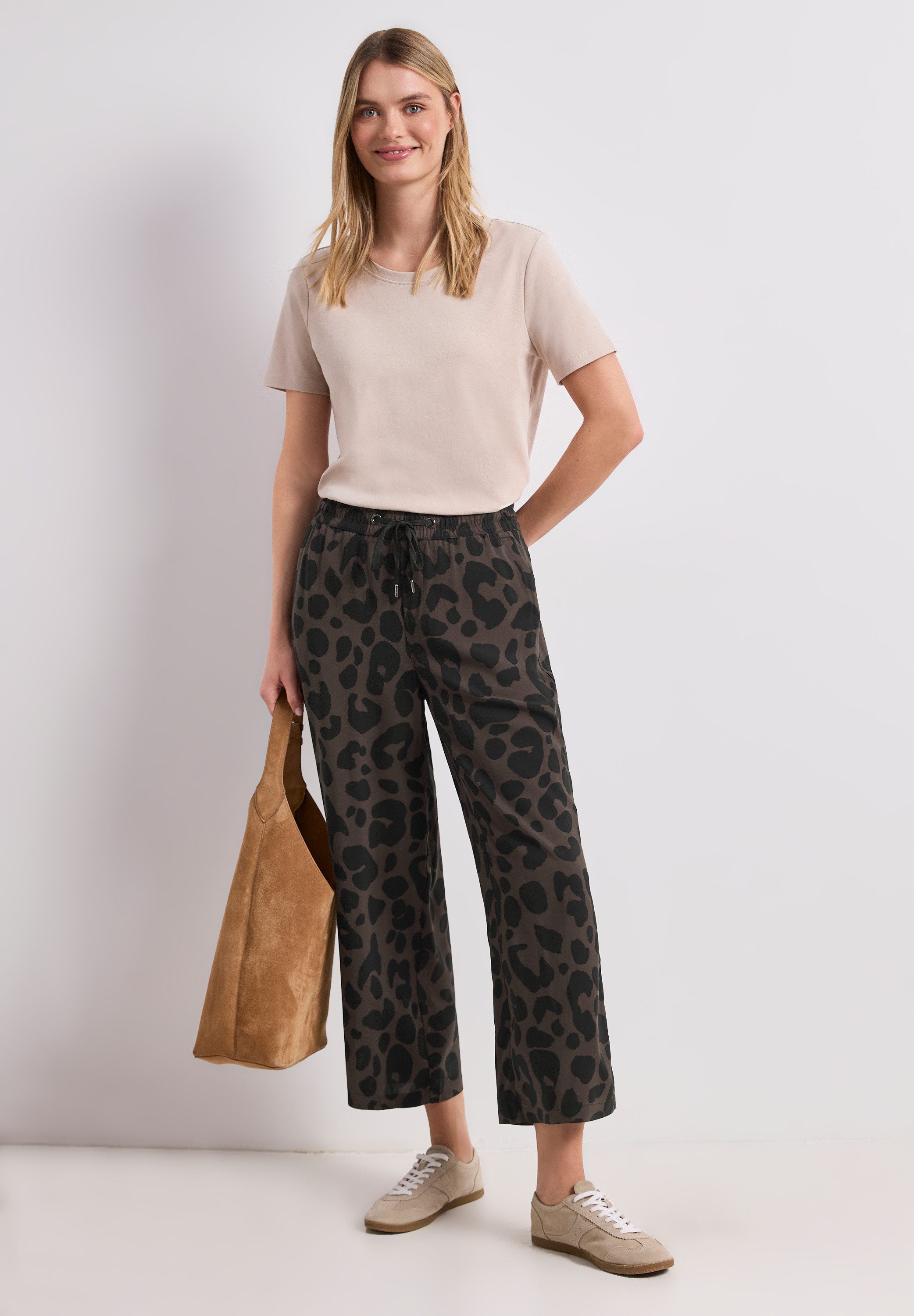 STREET ONE Stoffhose mit allover Print