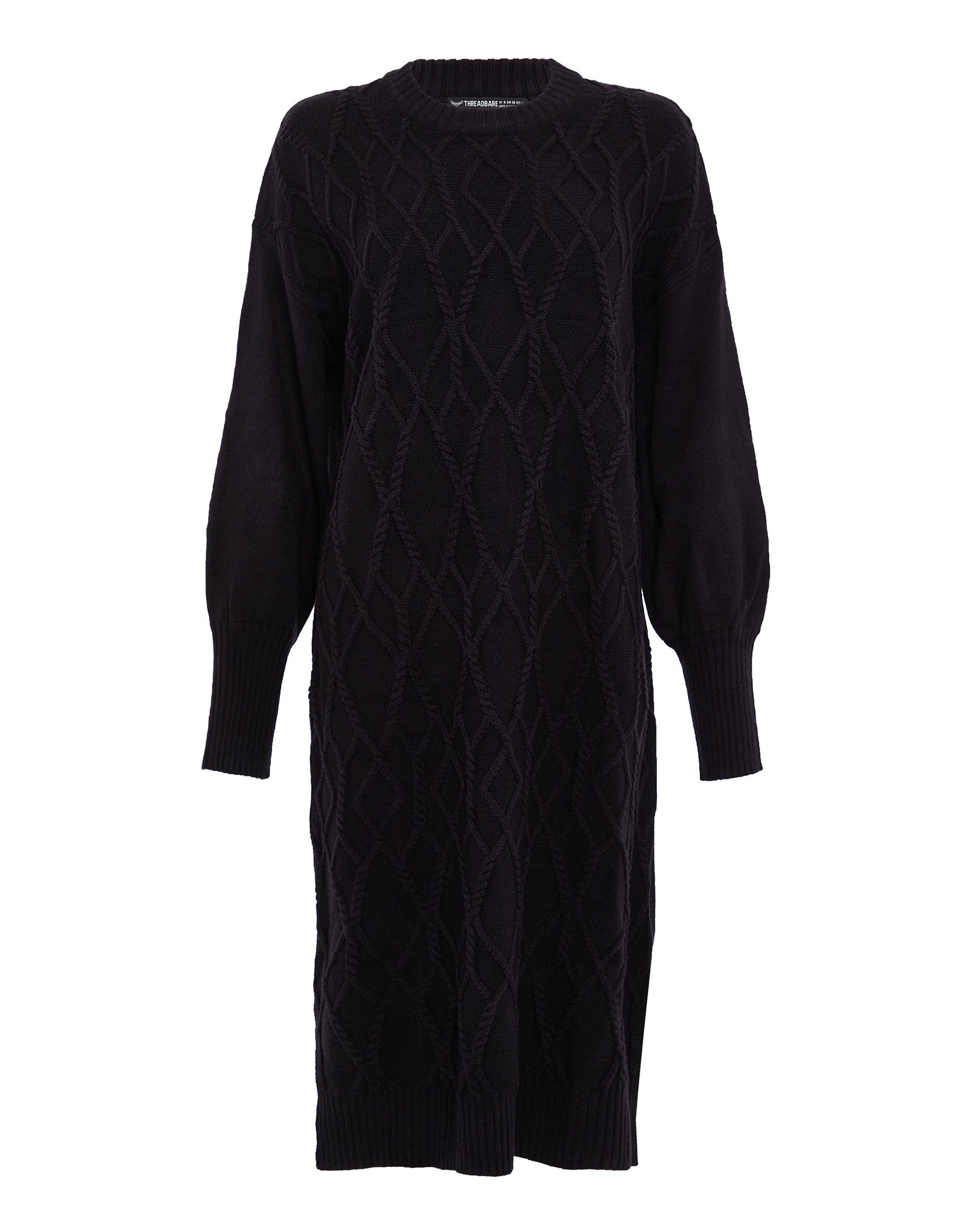 Threadbare Jerseykleid THB Harley Cable Knit Midi (1-tlg) im schlichten Des günstig online kaufen