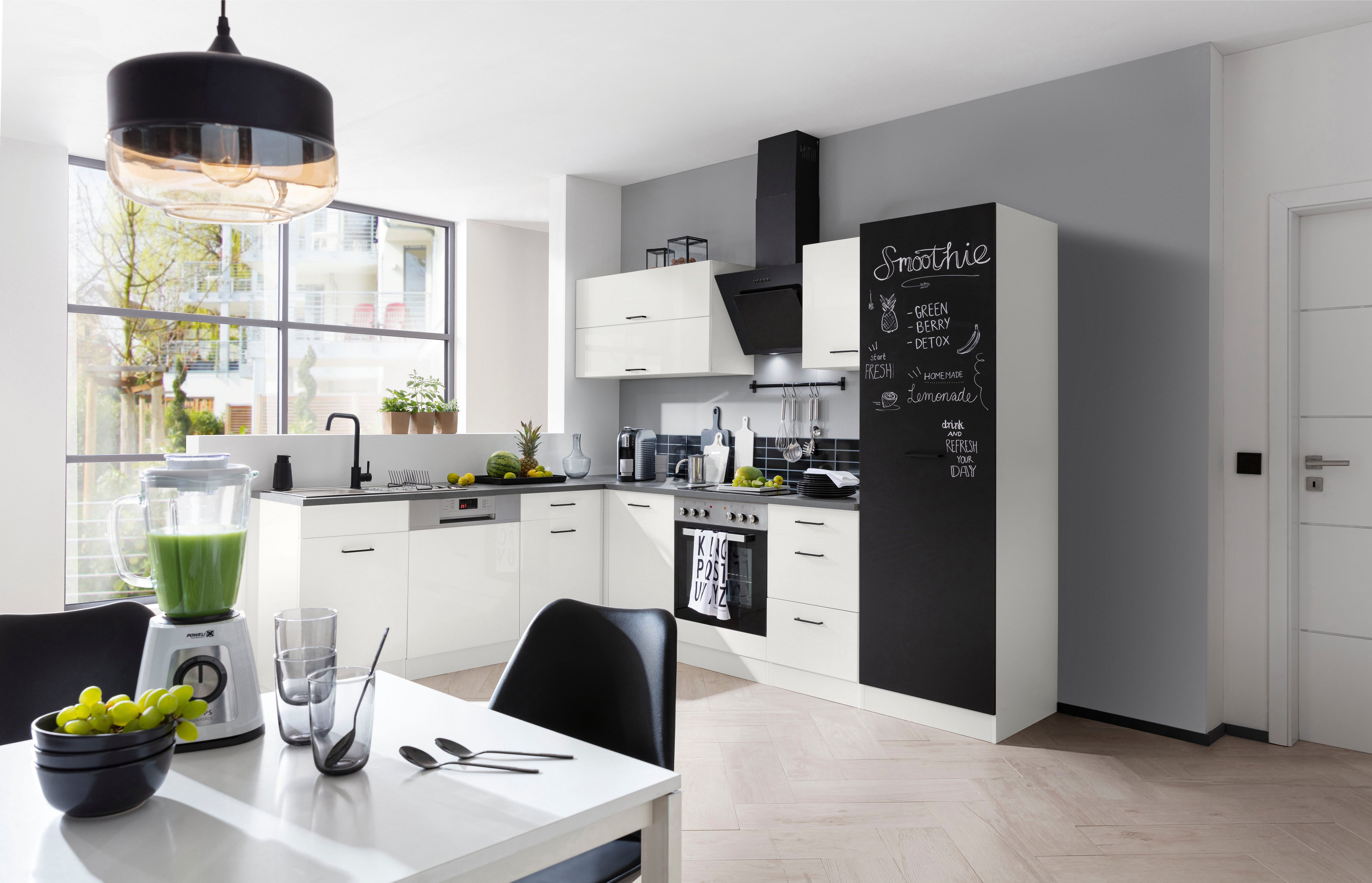 KOCHSTATION Winkelküche KS-Trier, mit E-Geräten, Stellbreite 220/270 cm