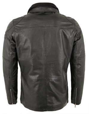 bugatti Lederjacke BGT-382/M Bugatti - Herren Echtleder Lederjacke Fieldjacket Lammnappa schwarz