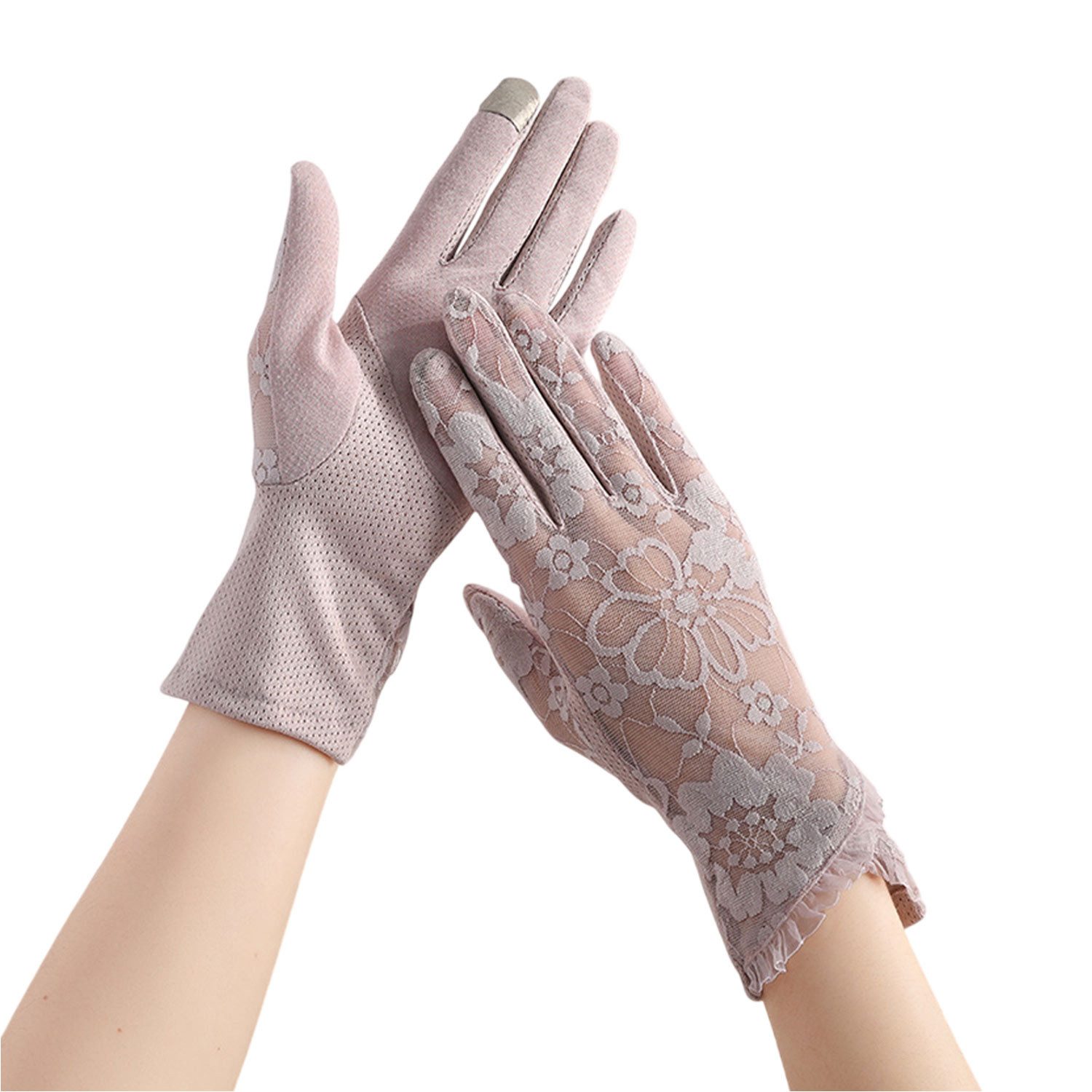 Refttenw Abendhandschuhe Spitzenhandschuhe,Handschuhe damen,Touchscreen-Design,Rutschfeste