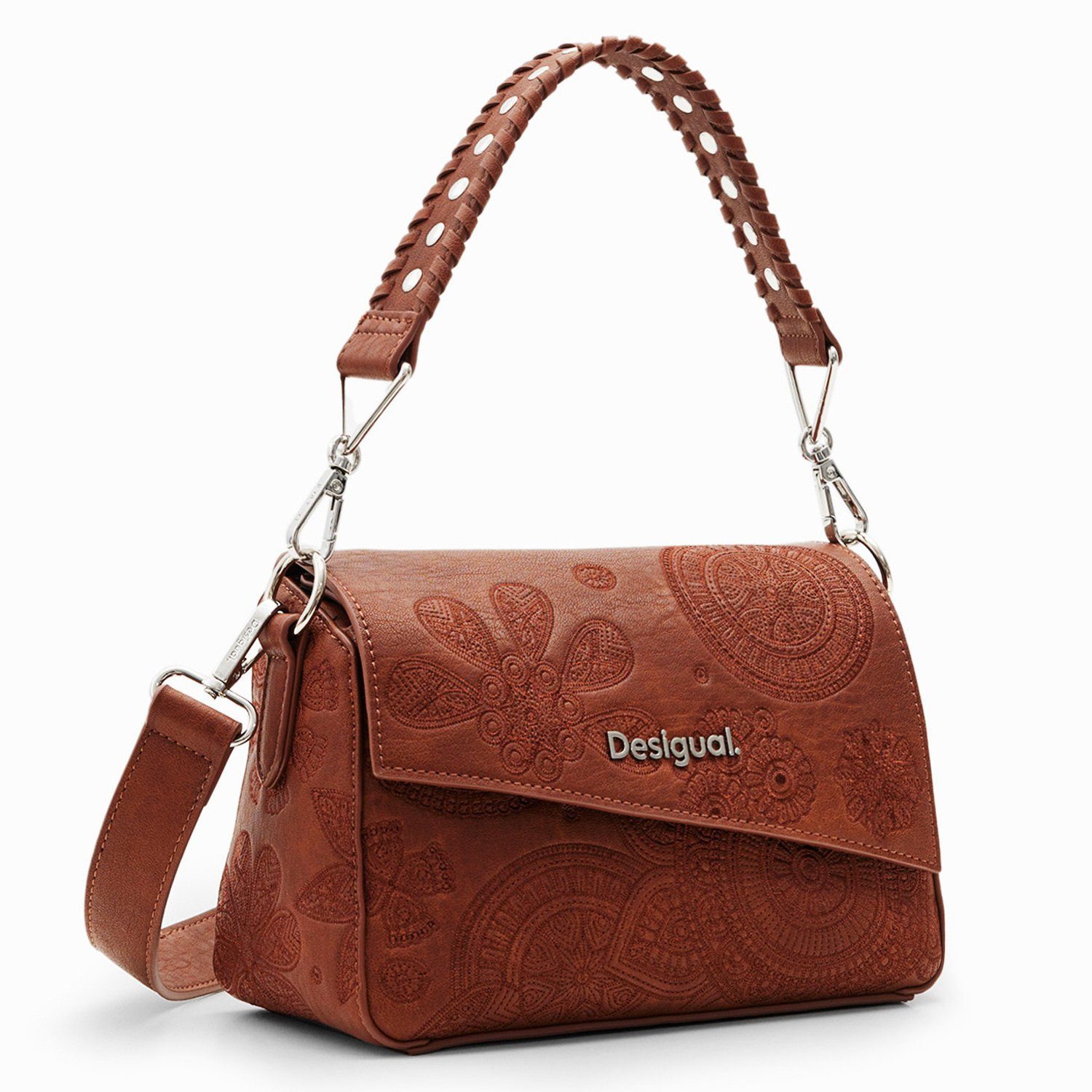 Umhängetasche Desigual Damen Schultertasche Dejavu Phuket Mini Camel