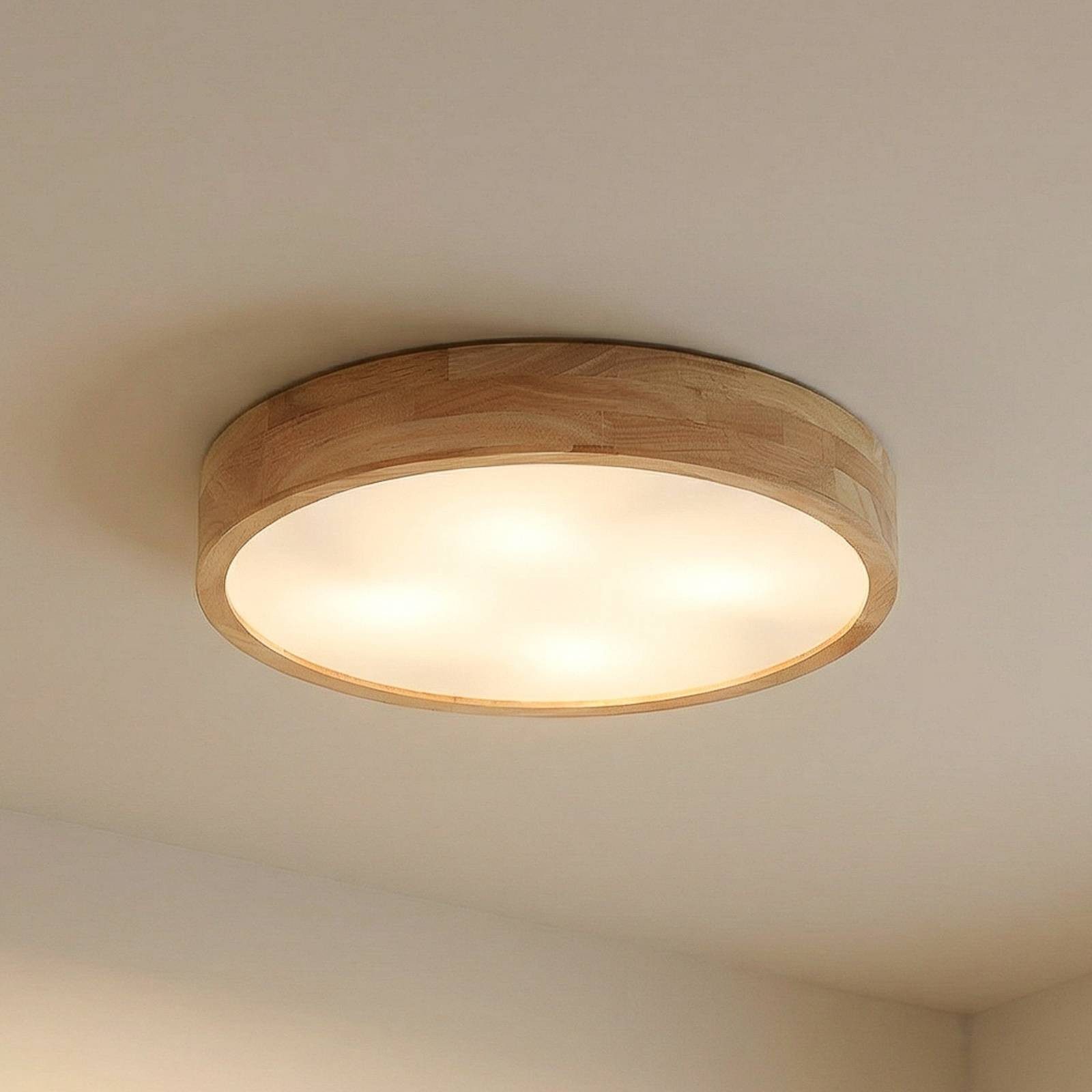 Lindby Deckenleuchten Tanju, Holz IP20, 5 x 15 W LED