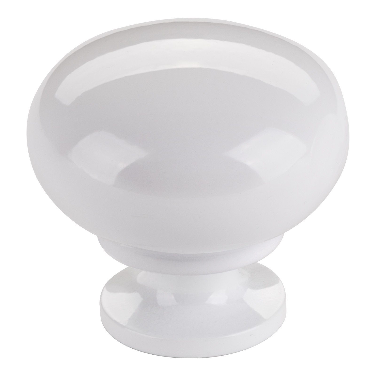SO-TECH® Möbelbeschlag Schrankknopf OSCAR Ø 32,5 mm rund (1 St), weiß glänzend inkl. Befestigungsschraube
