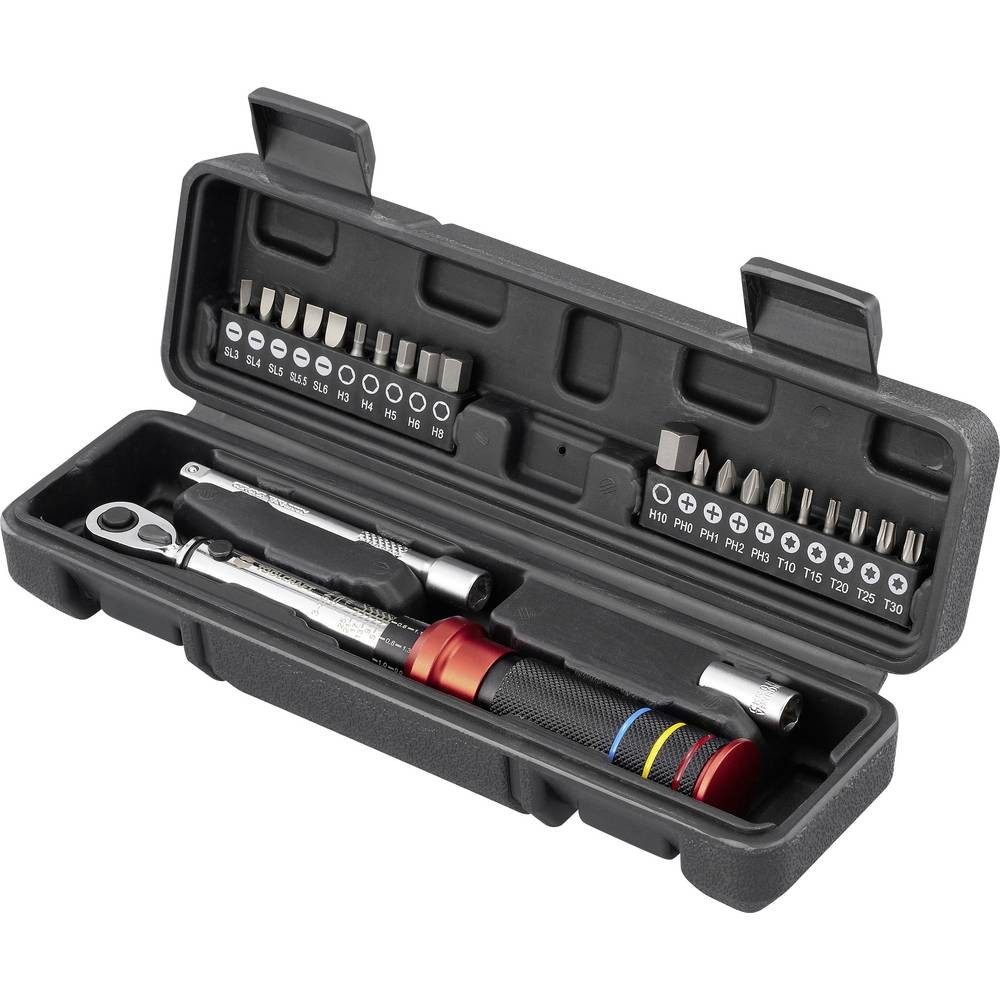 TOOLCRAFT Drehmomentschlüssel 23 stk. TO-10332102 Drehmomentschlüssel-Set 1/4 (6.3 mm) 3 - 25 Nm