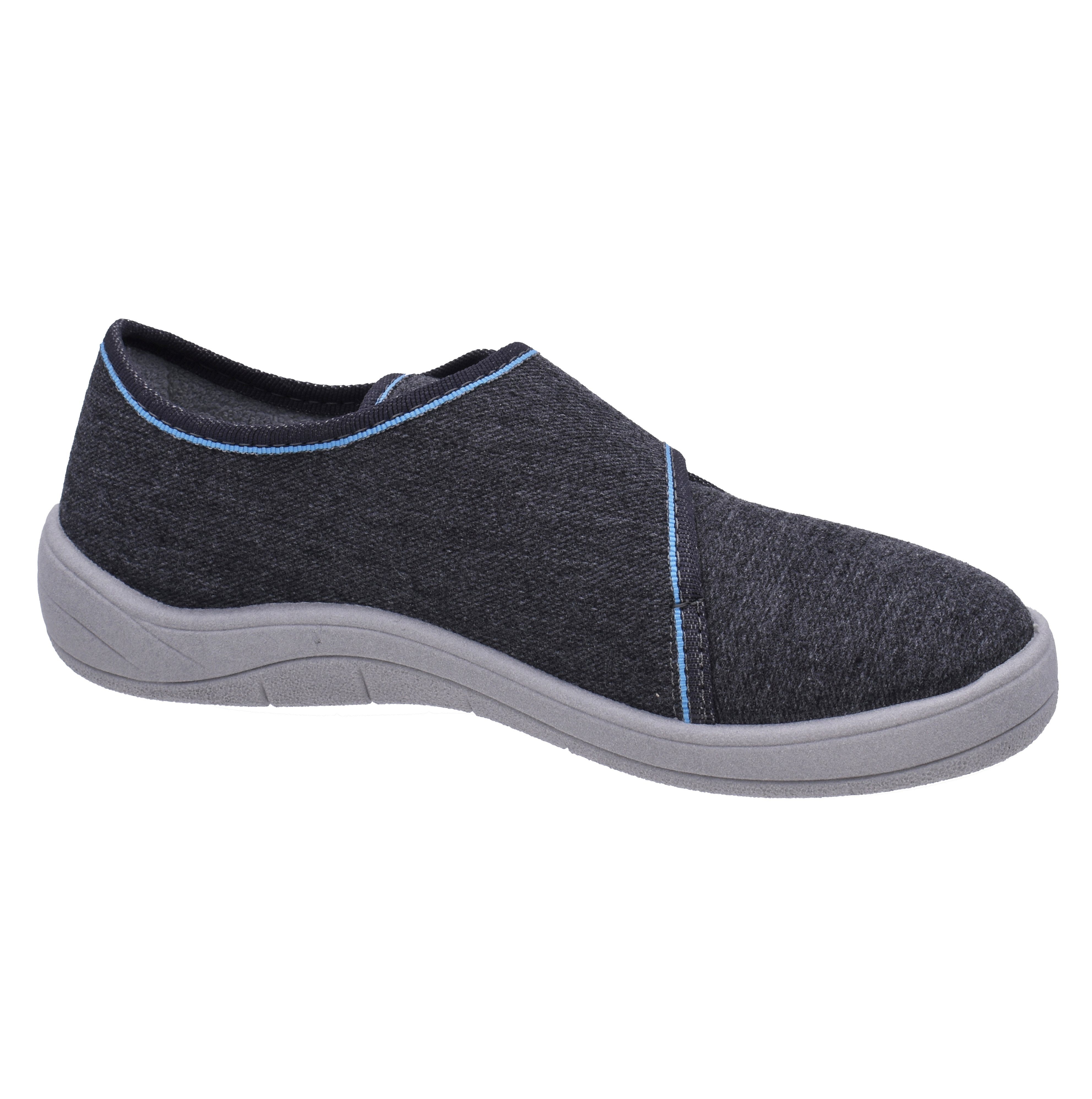 Fischer-Markenschuh Tim Hausschuh aus Jeansstoff, mit Baumwoll-Frotteefutter, gepolstertes Fußbett – Bild 2 von 5