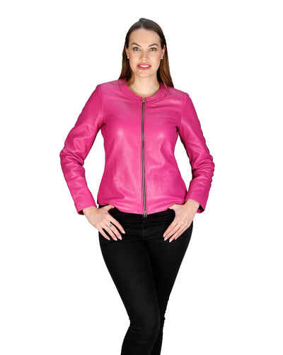 VALAIZA Lederjacke Lederjacke Leggera Pink