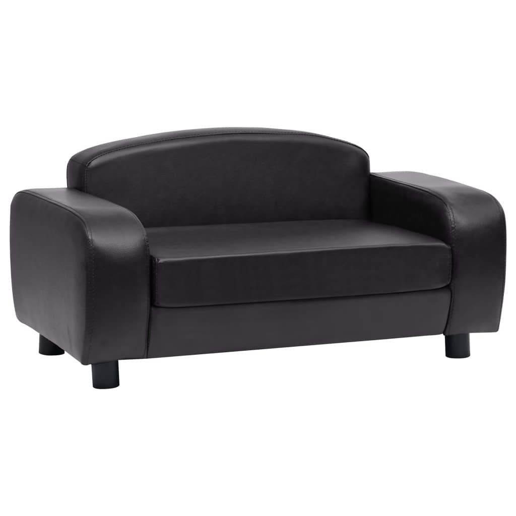 vidaXL Tierbett, Hundesofa Schwarz 80x50x40 cm Kunstleder