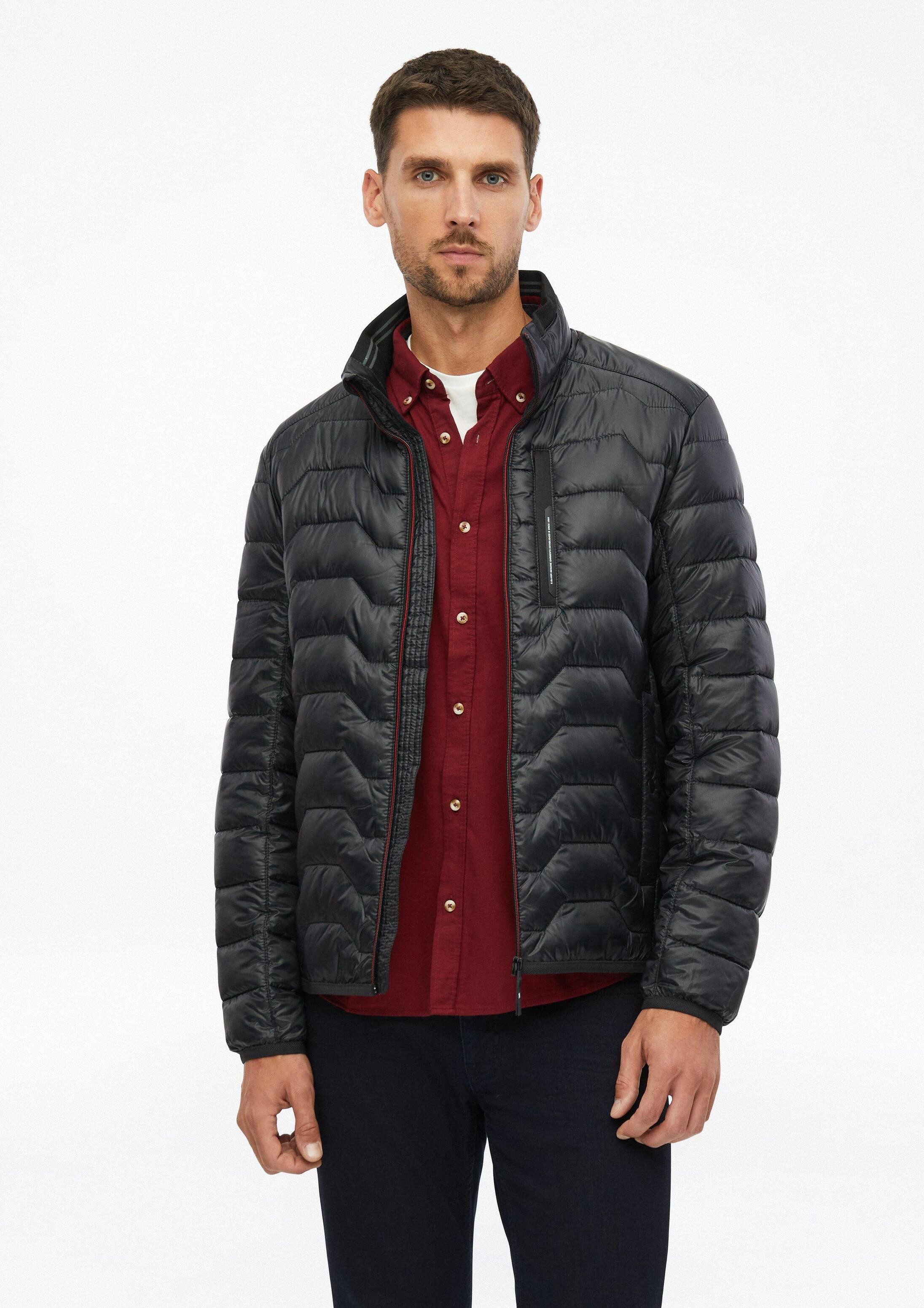 s.Oliver Funktionsjacke Outdoor-Jacke Leichte Steppjacke mit Kontrast-Details und Stehkragen