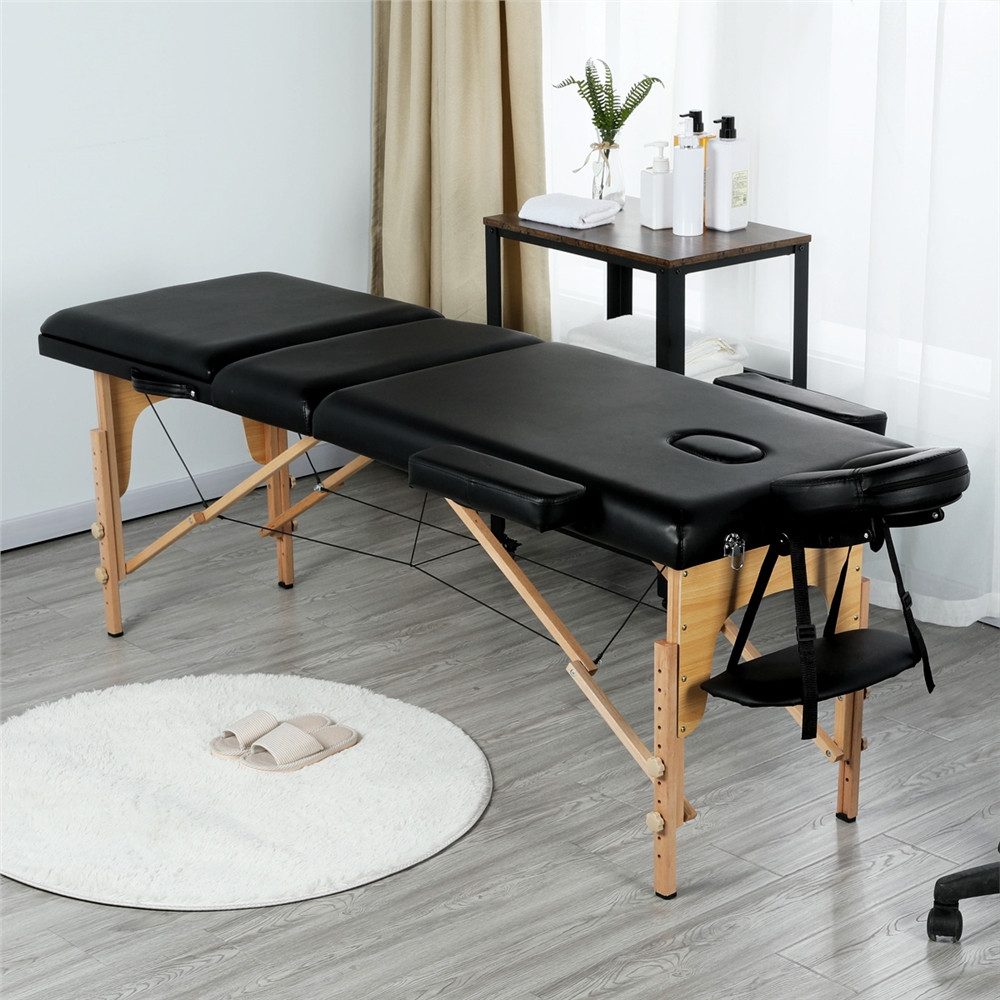 Yaheetech Massageliege, 3 Zonen Mobile Massagebett Faltbar