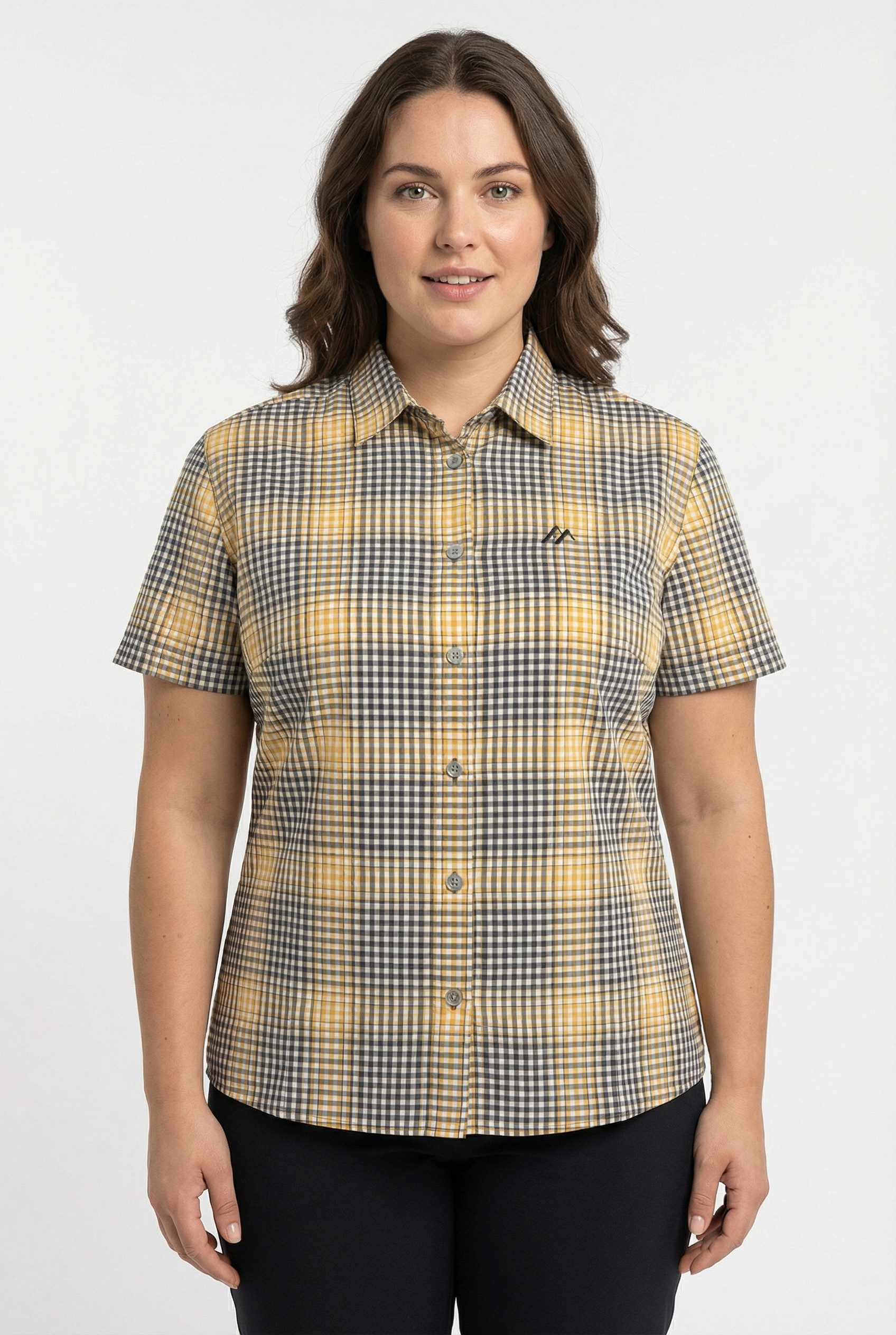 Maier Sports Karobluse mit Hemdblusenkragen