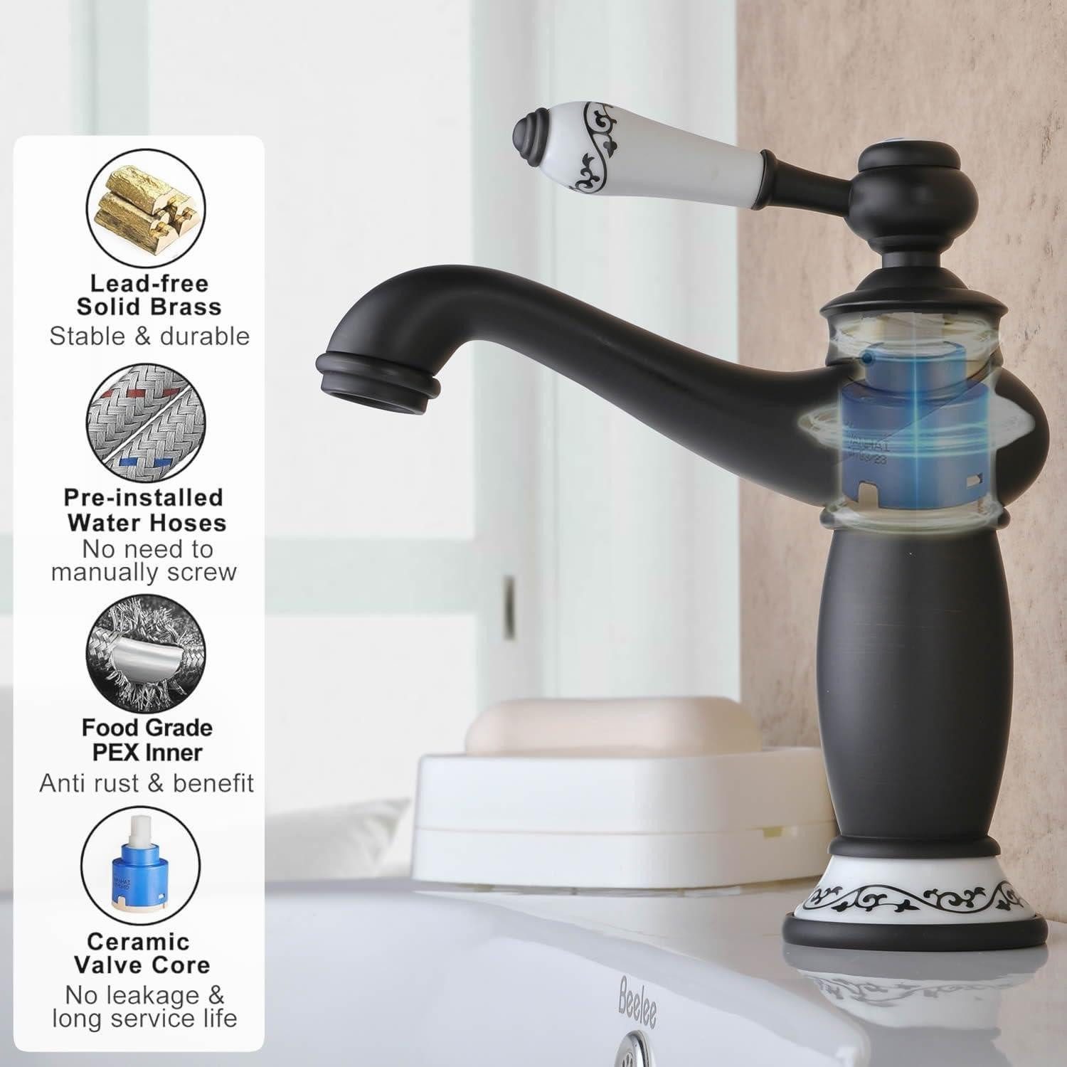 LuxusKollektion Waschtischarmatur Waschtischarmatur Wasserhahn Mischbatterie Messing Ölgeriebene Bronze