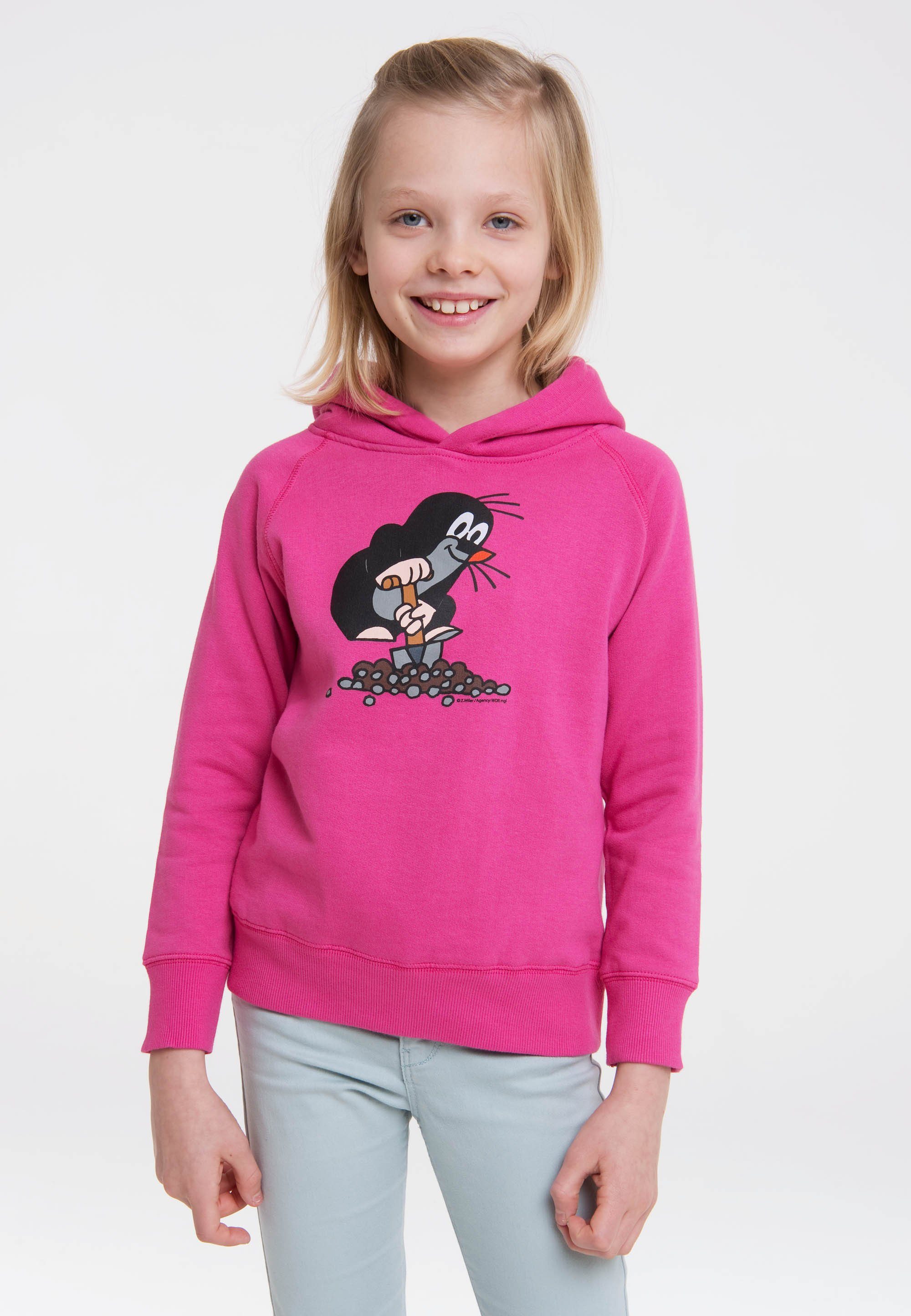 LOGOSHIRT Kapuzensweatshirt Der kleine Maulwurf mit tollem Print