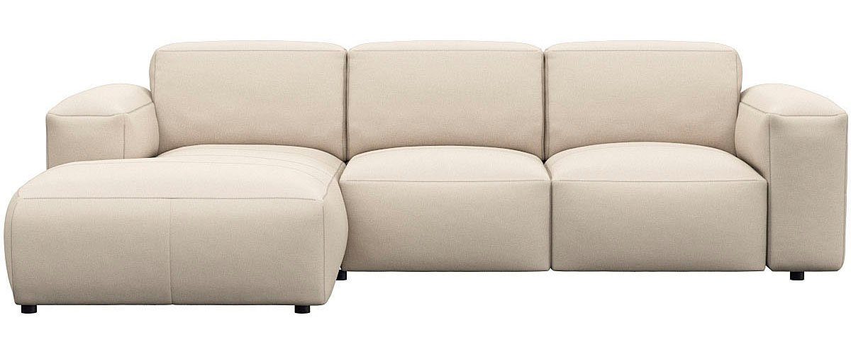 FLEXLUX Ecksofa Lucera Chaislongue rechts oder links, L-Form, bequem, modern & anschmiegsam, Kaltschaum, Stahl-Wellenunterfederung