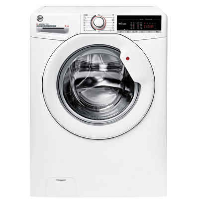 Hoover Waschmaschine H-WASH300 H3WS 485TE-S, 8 kg, 1400 U/min, automatische Waschmitteldosierung, Wi-Fi + Bluetooth, 16 Programme