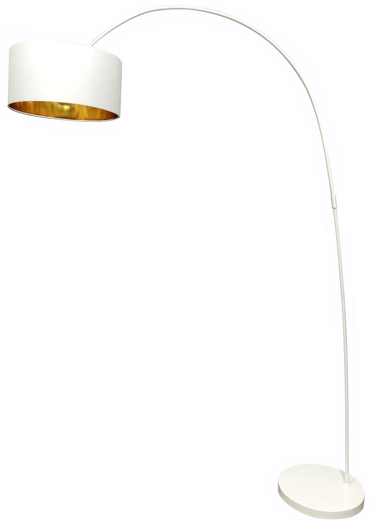 SalesFever Bogenlampe Luca, ohne Leuchtmittel, Angesagte Bogenlampe in  stilvoller Monochrom-Optik