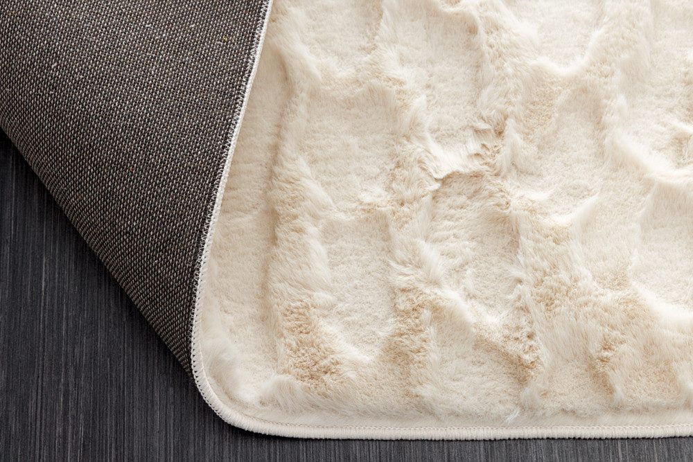 riess-ambiente Designteppich DUNE 230x160cm beige - 3D-Hochflor, Hoch-Tief-Effekt, Fell, modern, rechteckig, Höhe: 36 mm, Hochflor-Teppich für Indoor - ideal fü – Bild 5 von 5