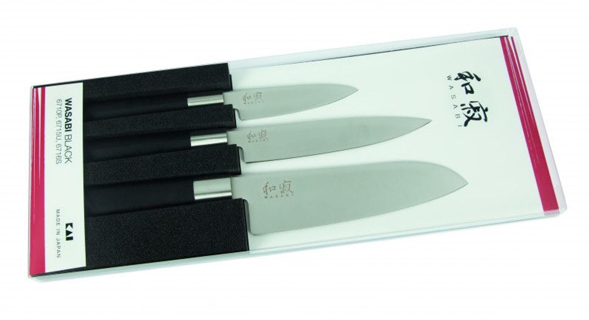 KAI Kochmesser KAI Wasabi black Wasabi Black Set 6710P, 6715U, 6716S