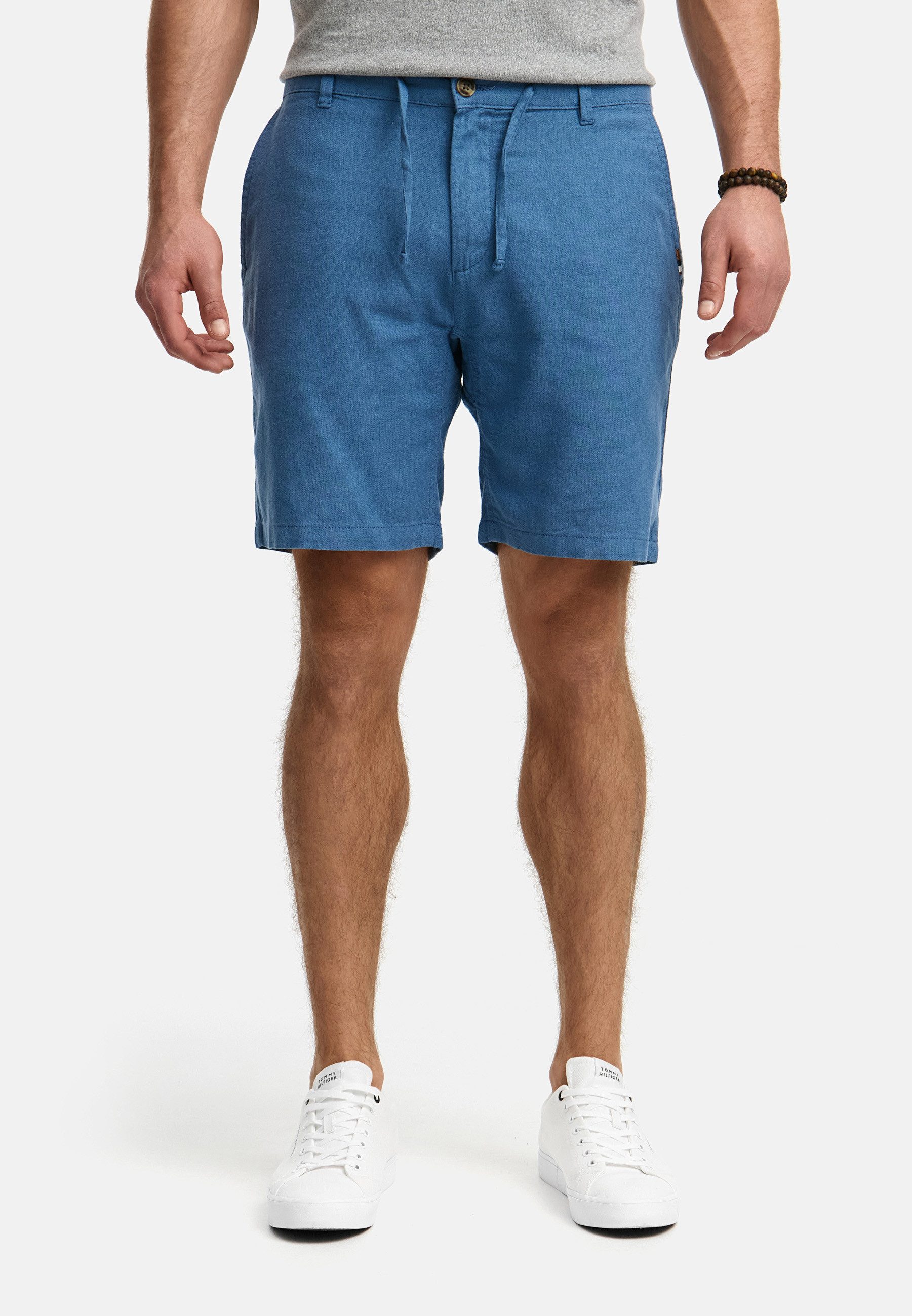Indicode Chinoshorts INErwil aus Leinen-Mix mit günstig online kaufen