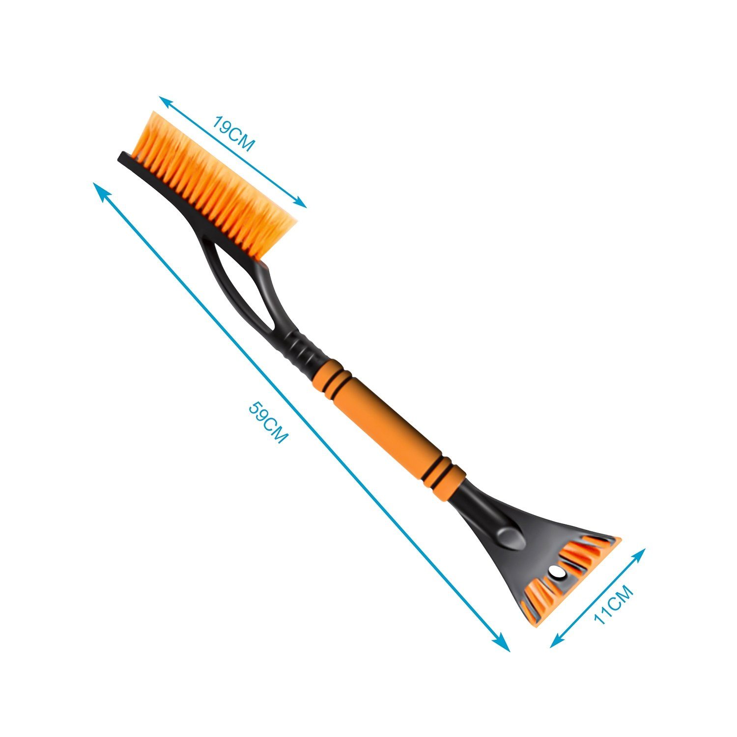 Intirilife Eiskratzer 2-in-1 Eiskratzer Schneebürste in Orange