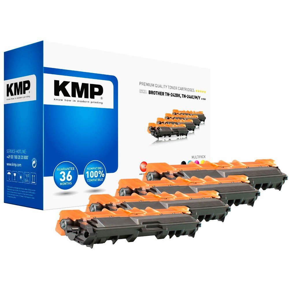 KMP Tonerkartusche 1 Toner-Set B-T58V ERSETZT Brother TN-242BK / TN-246C/M/Y