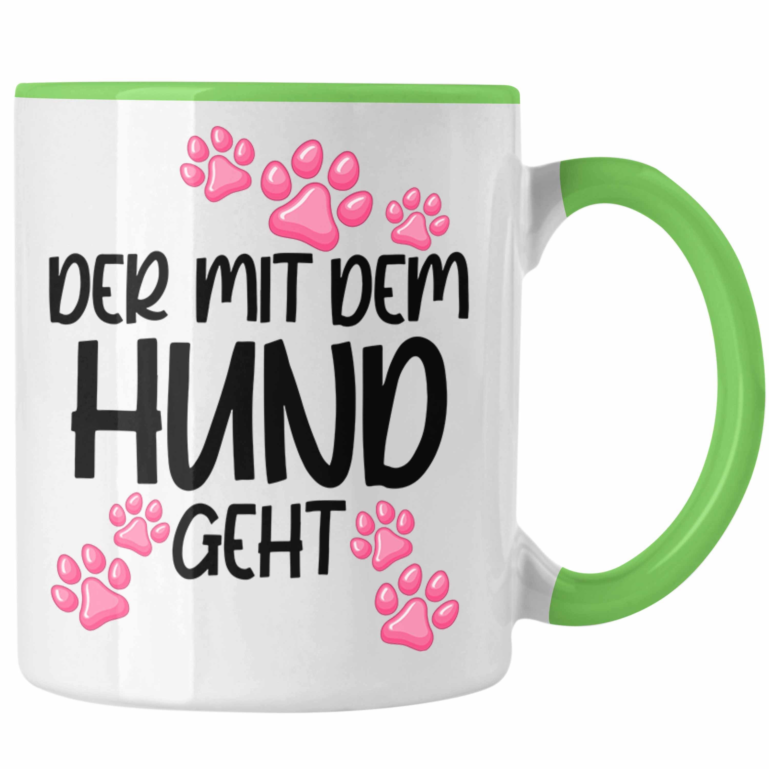 Mit mit Becher Geschenkidee Spruch - Trendation Tasse Tasse Tasse Hundebesitzer Der Trendation Lustig Hund Grün Hunde dem Geht