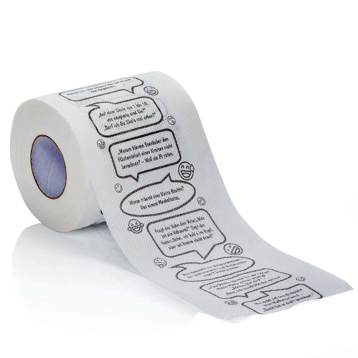 Goods+Gadgets Papierdekoration Lustiges Toilettenpapier–Fun Klopapier mit Maßband & Witzigen Sprüchen, Fun WC Toilettenpapier – Bild 3 von 5