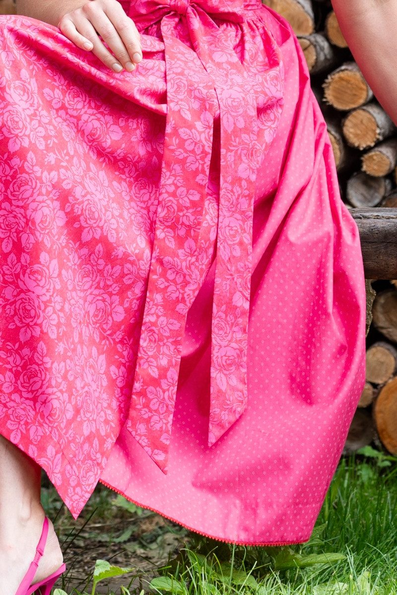 Hammerschmid Dirndl Dirndl lang 2tlg. - PILLERSEE - pink/rot