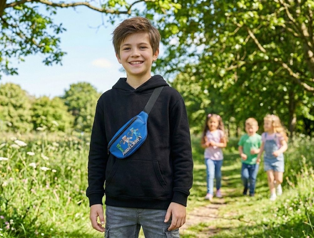 Minecraft Bauchtasche Minecraft Bauchtasche Blau Kinder & Jugendliche – Crossbody Bag, Minecraft Crossbag