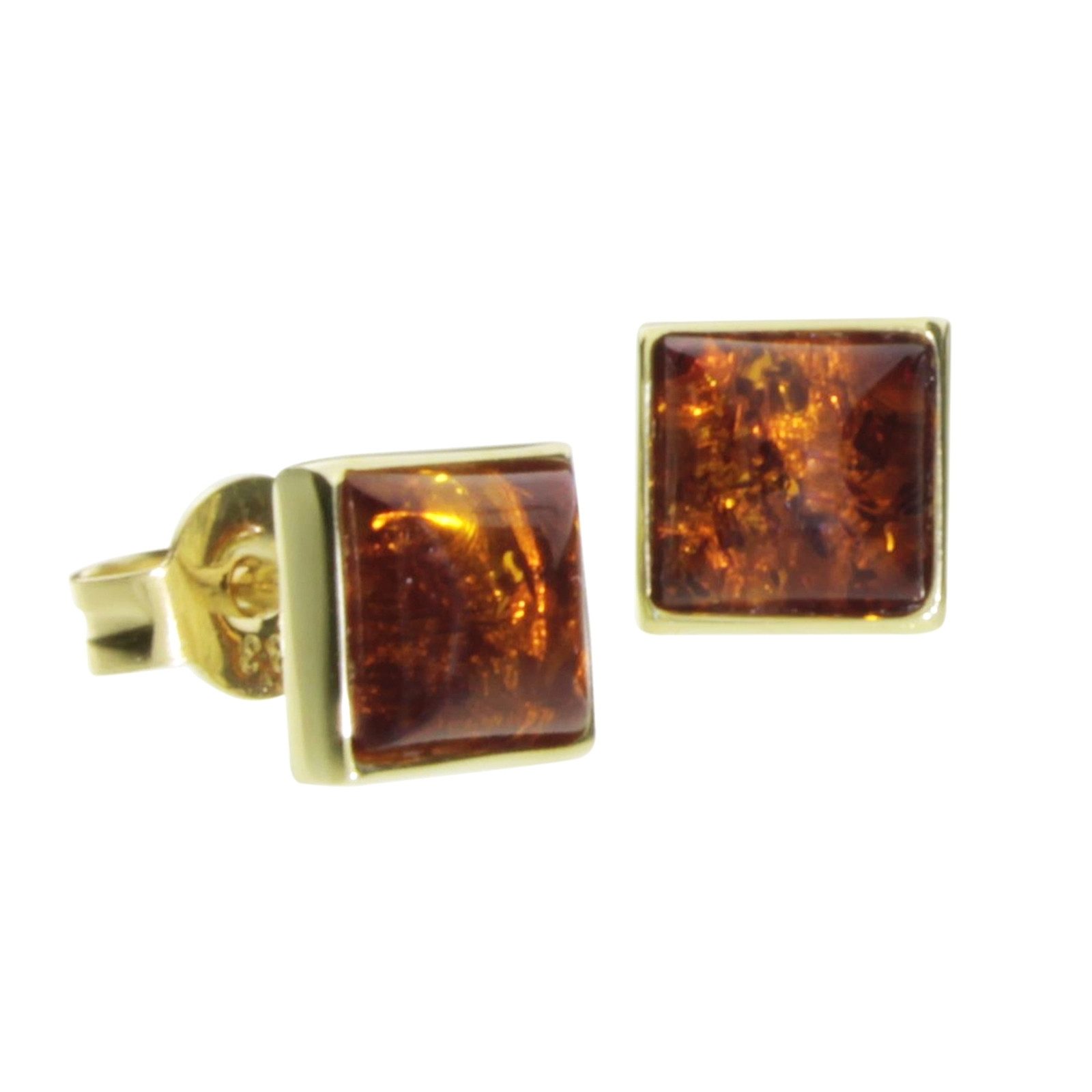 Paar Ohrstecker Ostsee-Schmuck Ohrstecker Classic 6 x 6 mm