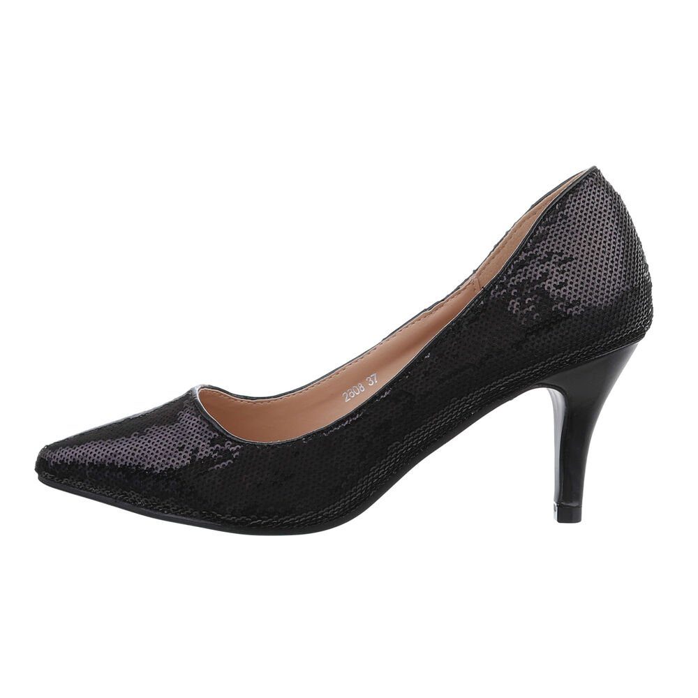 Ital-Design Damen Abendschuhe Party & Clubwear High-Heel-Pumps Pfennig-/Stilettoabsatz High Heel Pumps in Schwarz