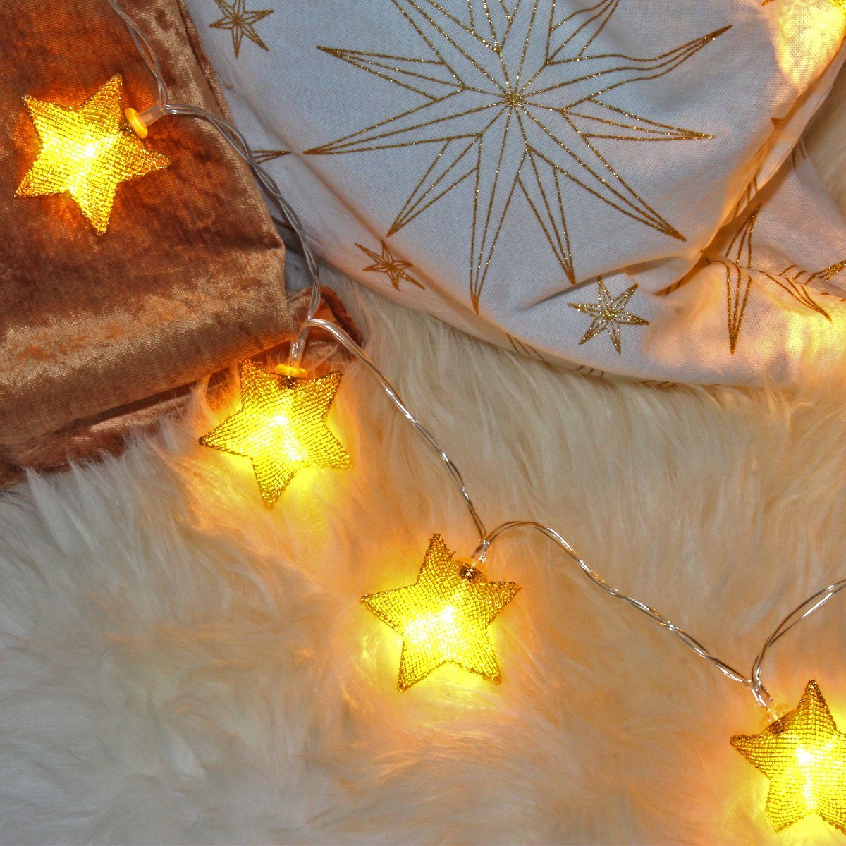 MARELIDA LED-Lichterkette »LED Lichterkette mit goldenen ...