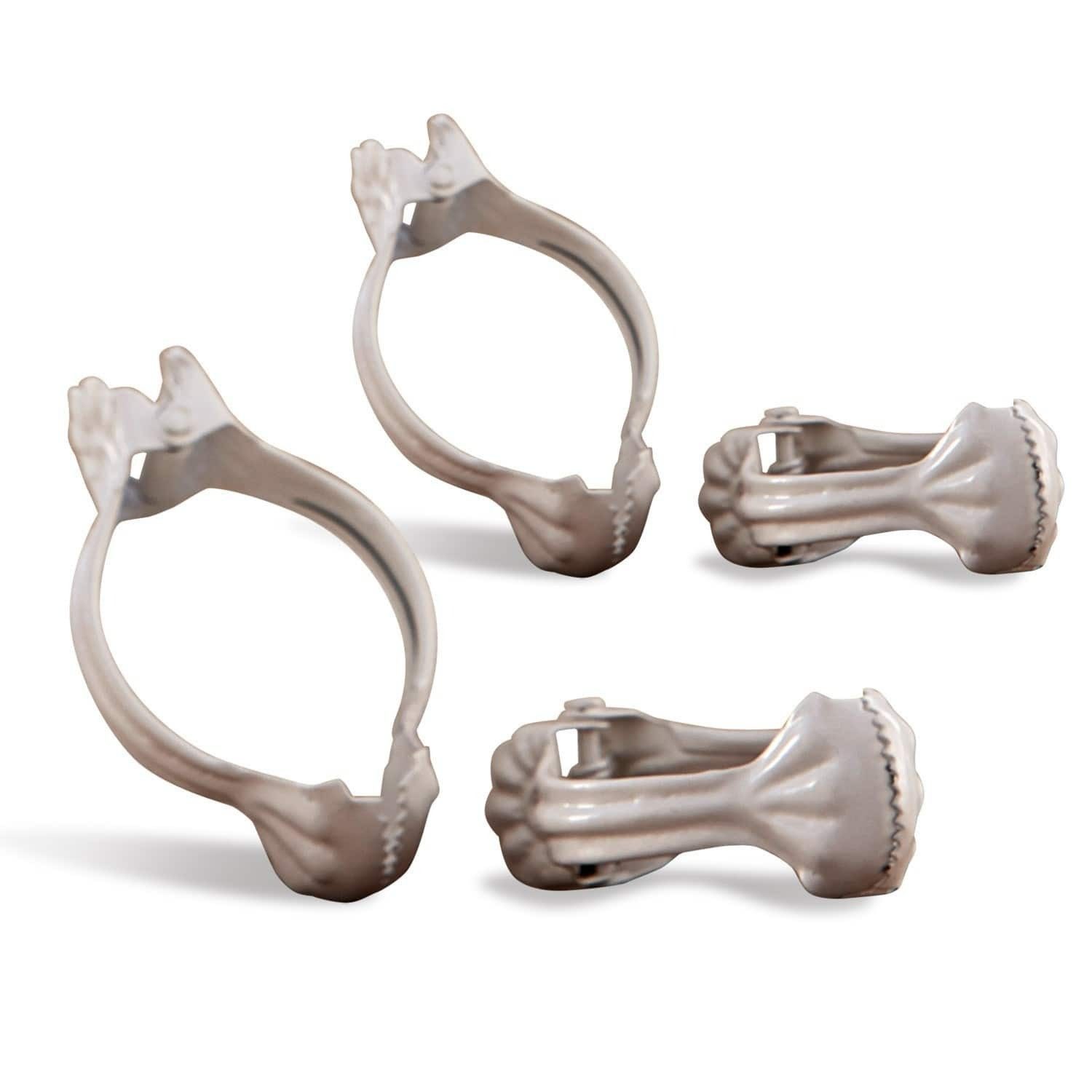 Mirabeau Gardinenstange Raffhalter 4er Set Clip antikweiß, Ø 0 mm, Eisen