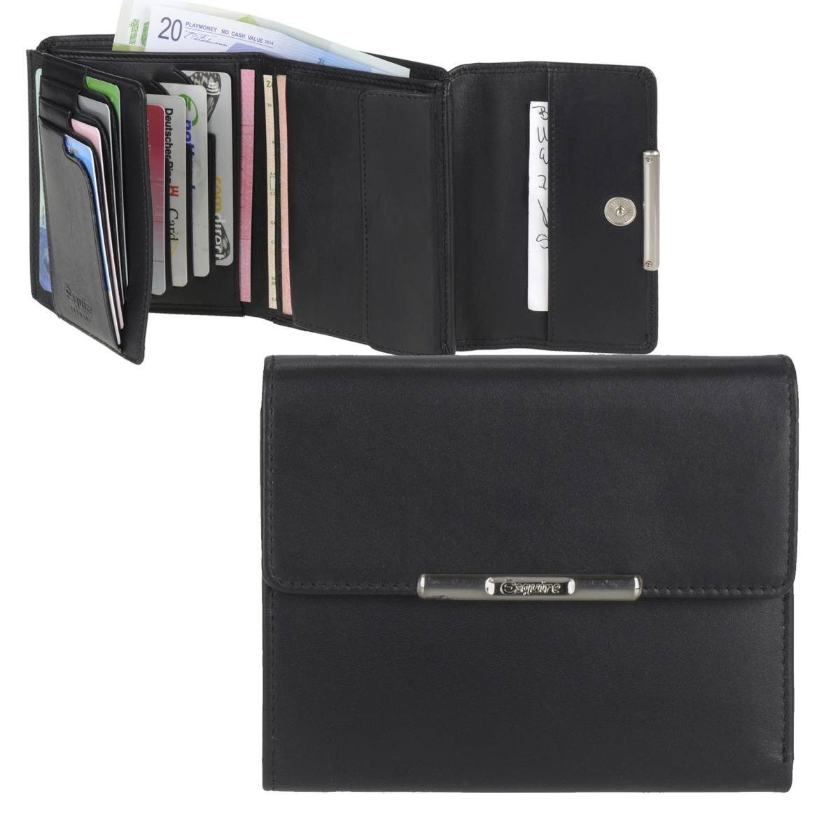 Esquire Geldbörse Helena, Portemonnaie, mit RFID Schutz gegen Datendiebstahl, 12 Kartenfächer