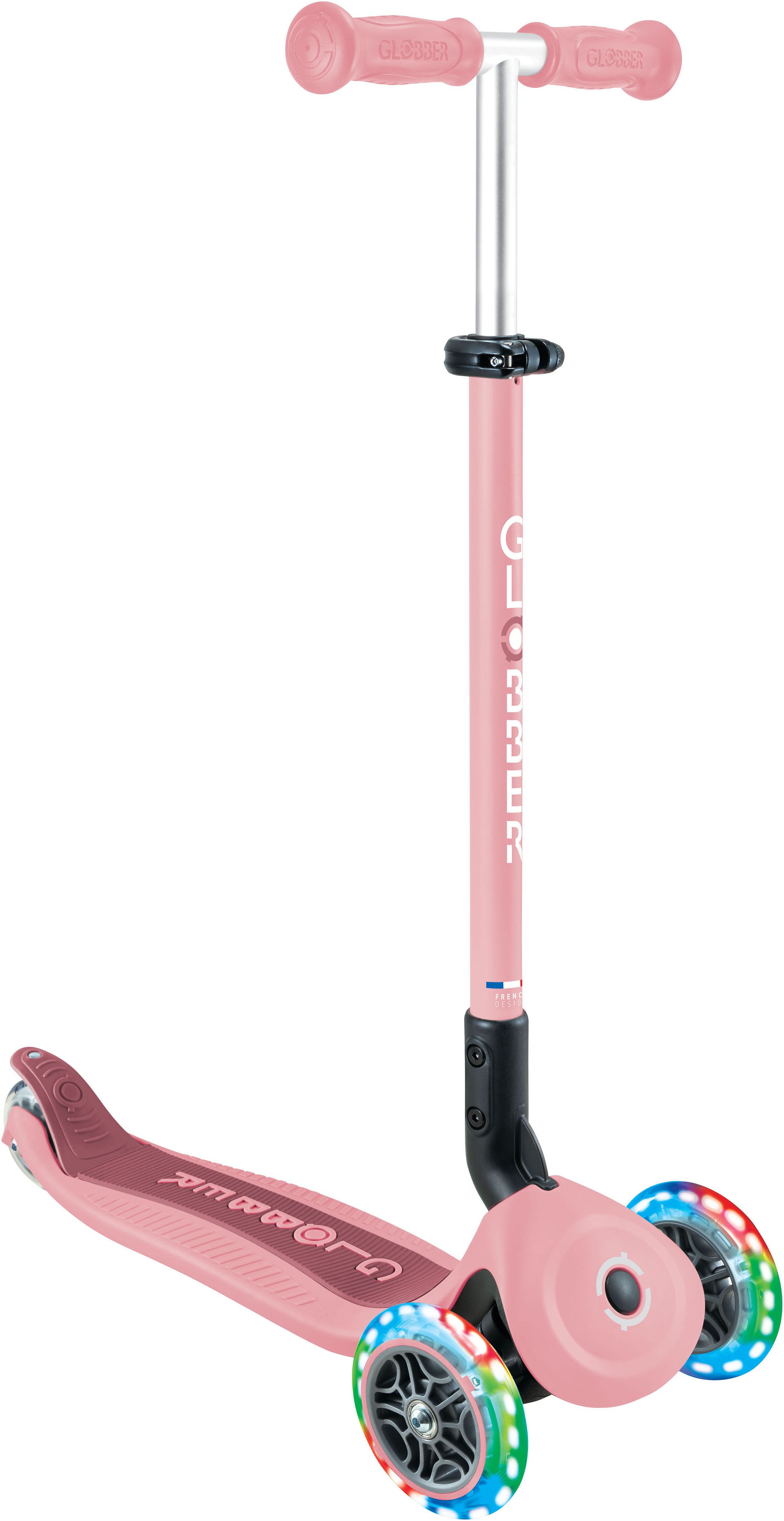 Globber Tretroller GO-UP ACTIVE LIGHTS mit Leuchtrollen, Dreirad, Laufrad und Scooter
